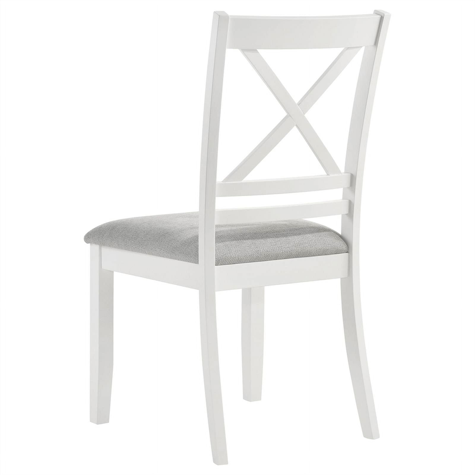 Hollis Cross Back Wood Dining Side Chair White (Set of 2) - Image 5