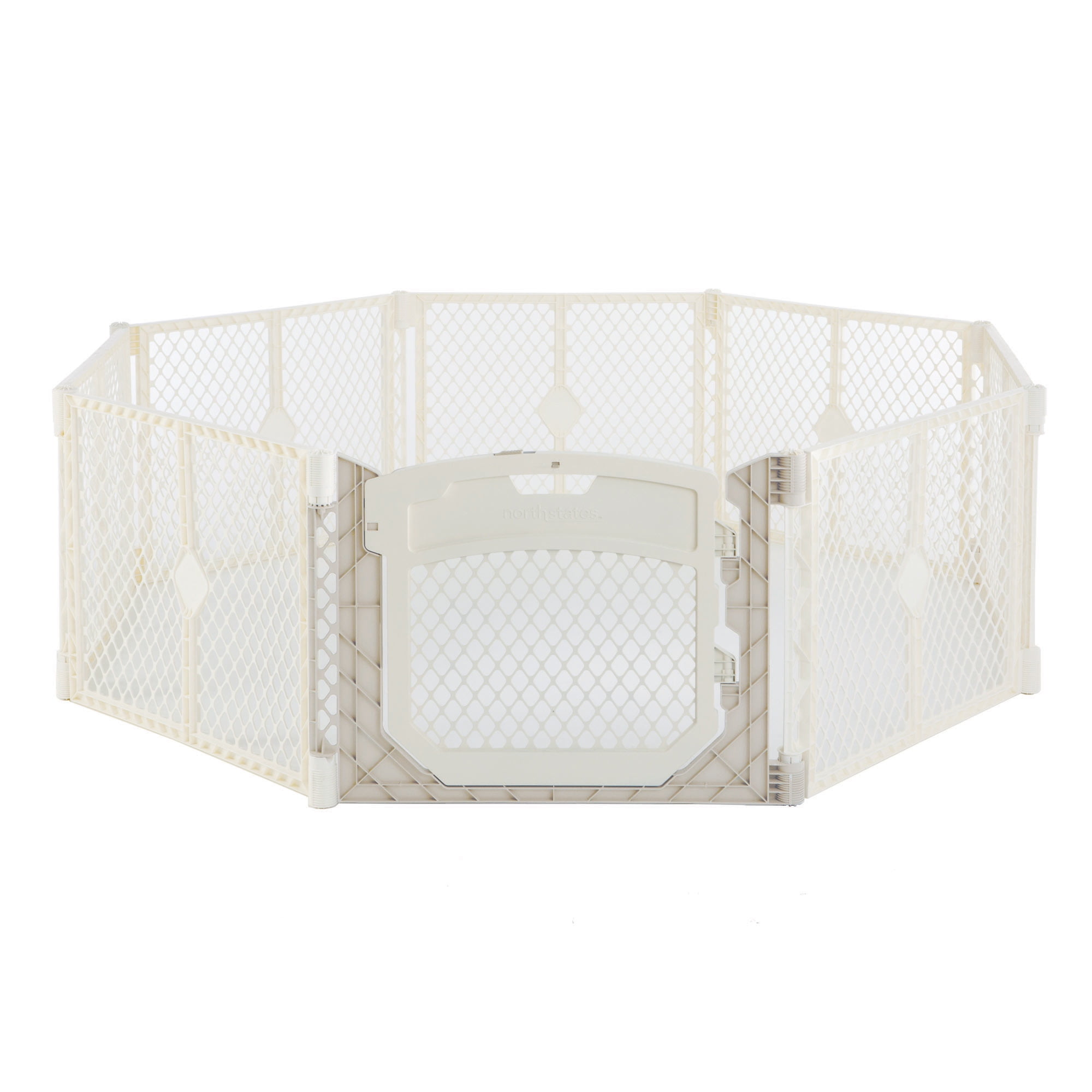 Toddleroo Superyard Ultimate 8-Panel Portable Indoor & Outdoor Baby Play Yard, Ivory - Image 10