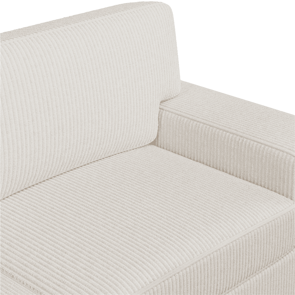 Renwick 83.5'' W 2-Seater Modern Corduroy Fabric Sofa Couch with USB Charging Ports, All Ages, Ivory - Image 8