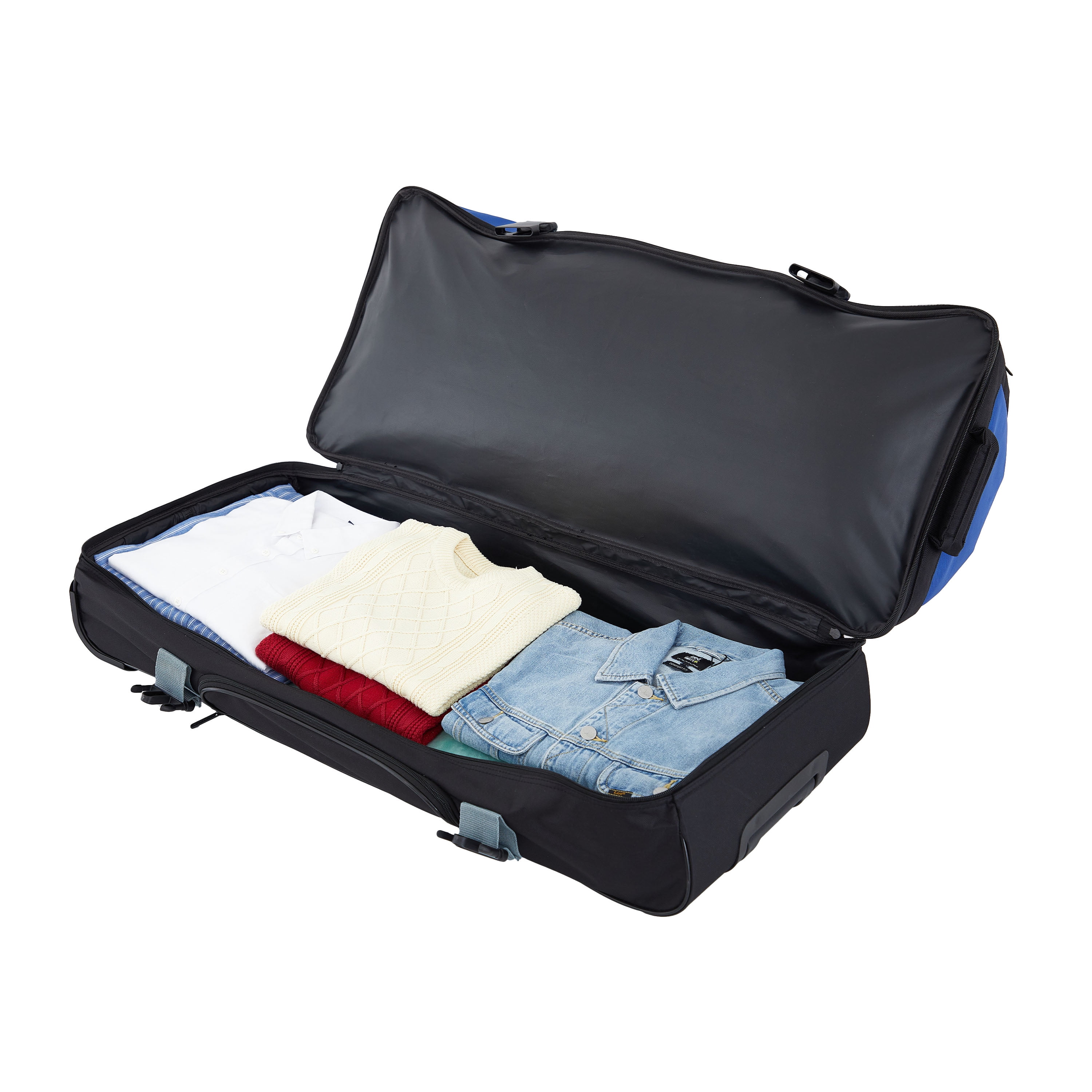 Protege 36-inch Jumbo Drop-Bottom Rolling Travel Duffel Bag with Telescopic Handle - Image 14