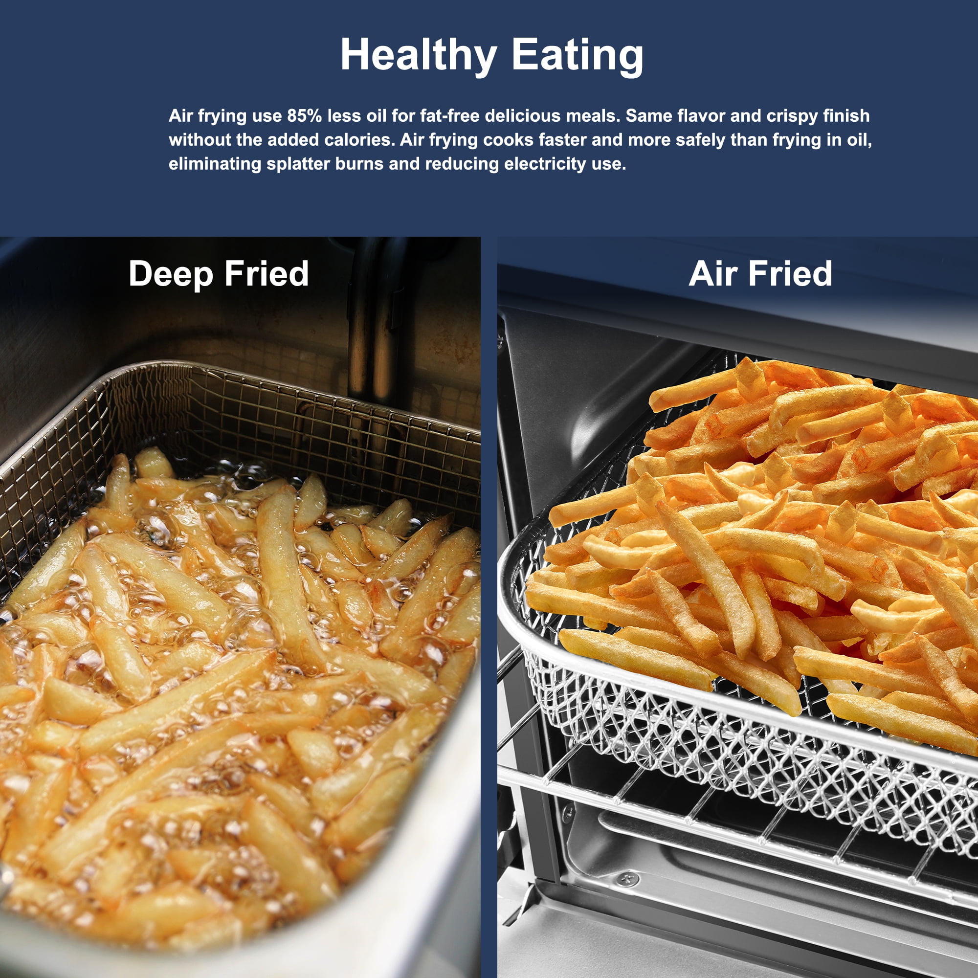 Elite Gourmet Deluxe 25L Air Fryer Oven (Black) - Image 9