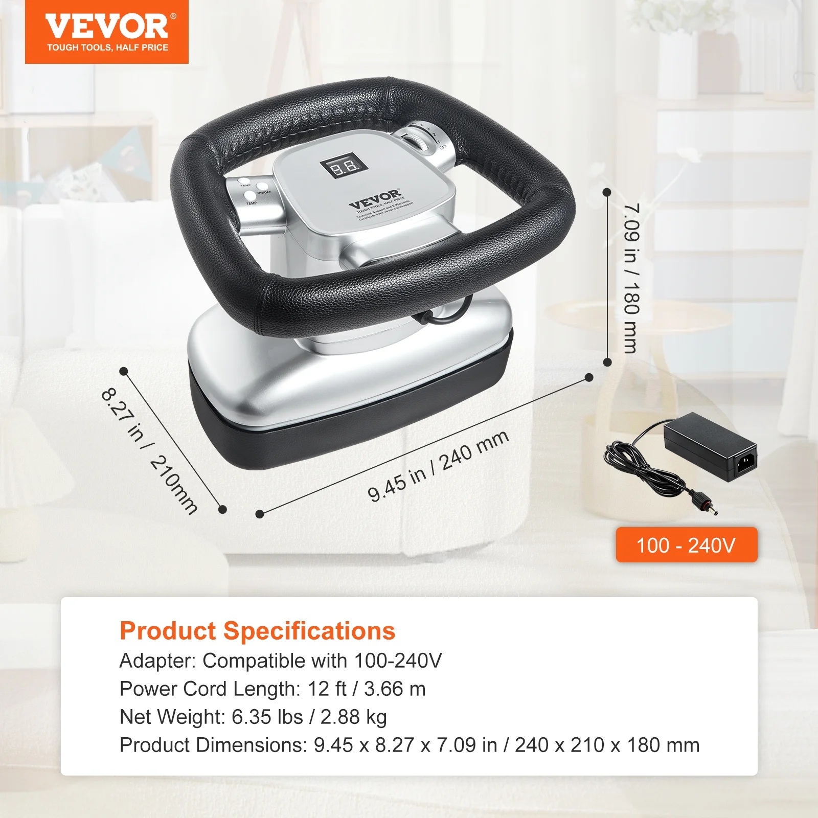 VEVOR Chiropractic Massager, 400-4600rpm Variable Speed Professional Vibrating Massager, Handheld Chiropractic Orbital Body Massager for Back, Neck, Shoulder Muscle Relief - Image 8