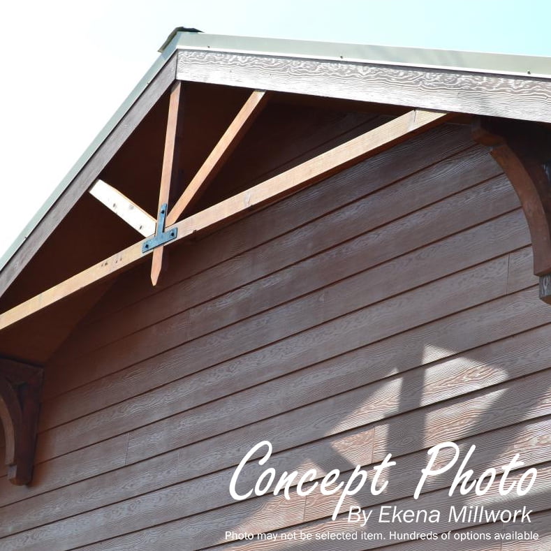 Ekena Millwork 4"W x 14"D x 18"H Merced Block Rough Sawn Bracket w/ Offset Brace, Western Red Cedar - Image 9