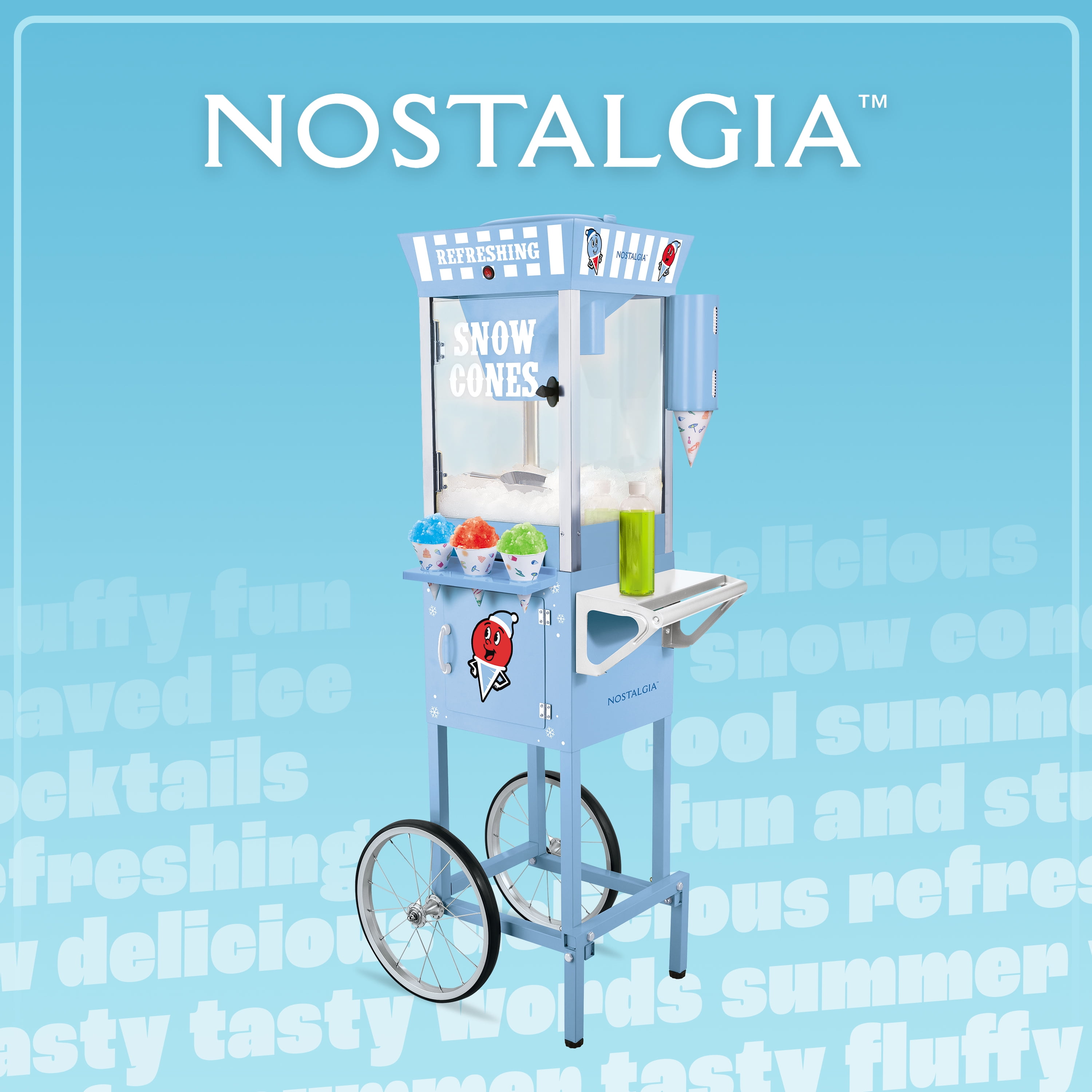 Nostalgia 54 in. Old Fashioned Snow Cone Cart - Image 8