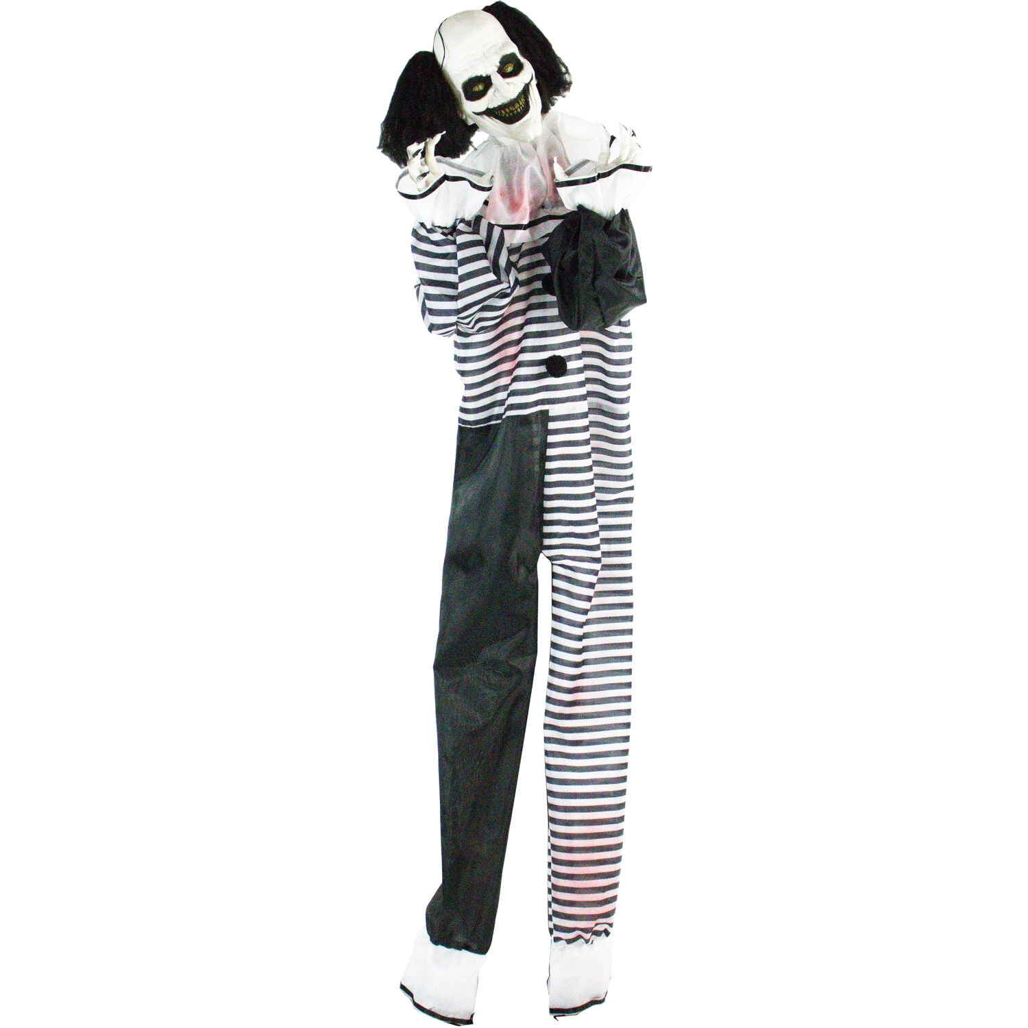 Haunted Hill Farm 75" Clown Animatronic with Lights and Sound, Halloween Decor HHCLOWN-11FLSA - Image 3