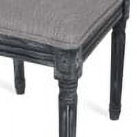 Noble House Beckstrom French Fabric Dining Chair, Set of 4, Gray - Image 4