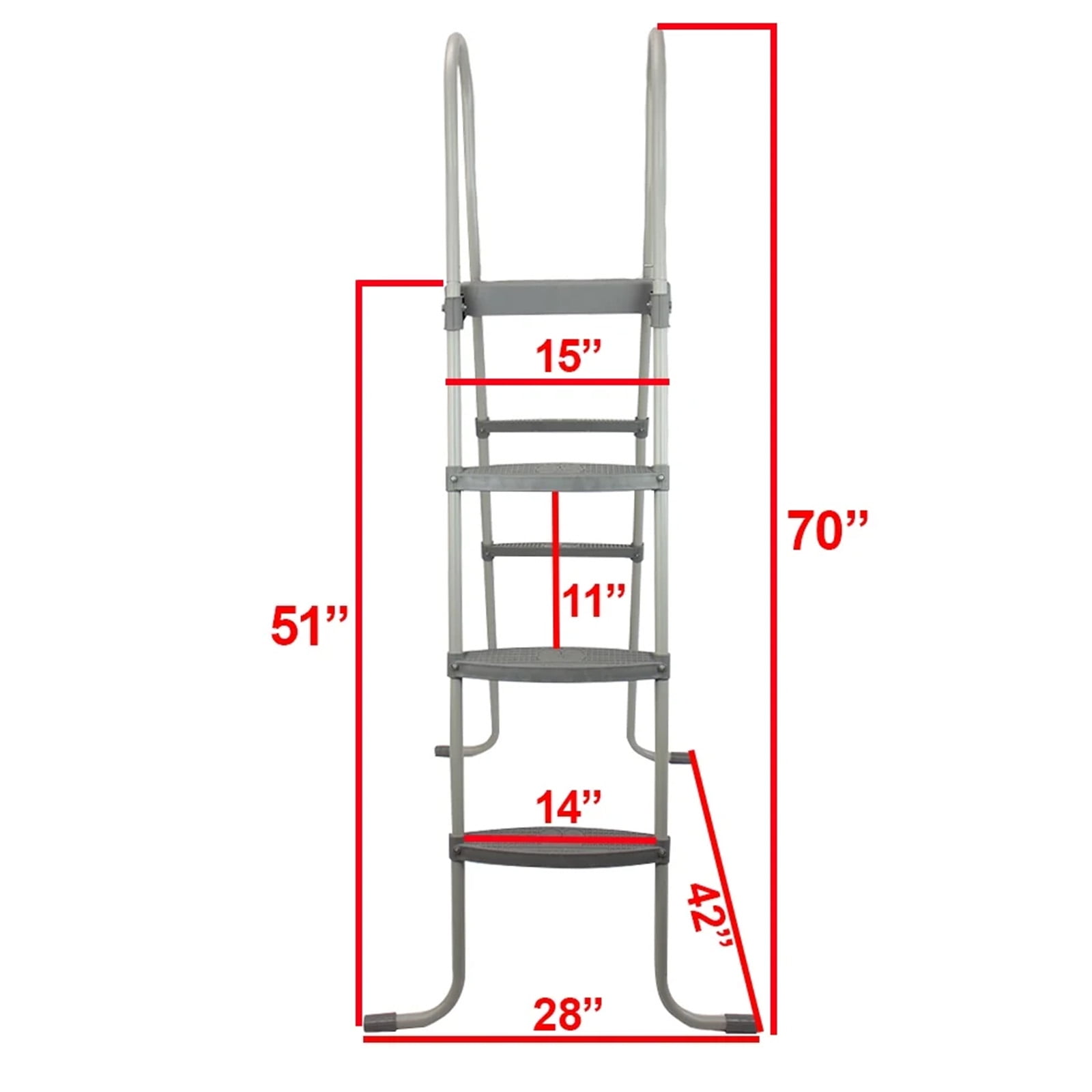 Fenbeli 18ft x 48in Round Inflatable Top Ring Swimming Pool, Multicolor - Image 4