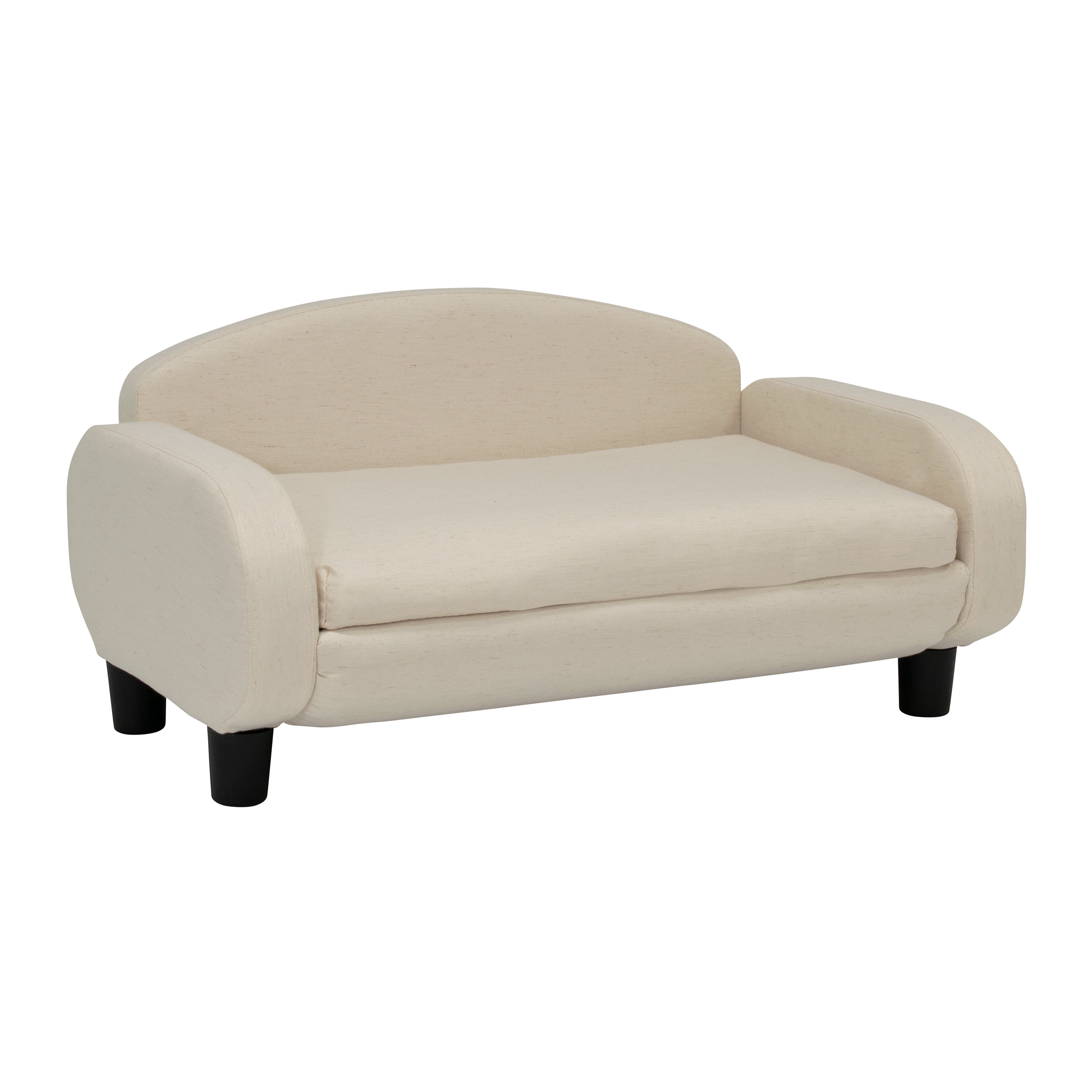 Paws & Purrs Modern Pet Sofa Bed – 31.5" Wide Low-Back Lounger for Dogs & Cats – Removable Washable Mattress Cover, Espresso / Oatmeal - Image 10