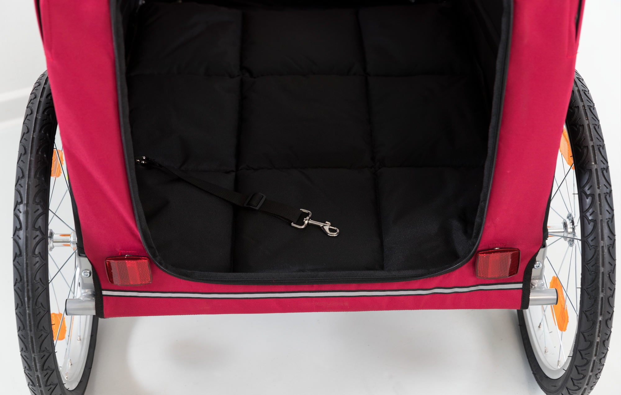 TRIXIE Foldable 2-in-1 Bicycle Trailer for Medium Dogs with Windows, Black & Red - Image 9