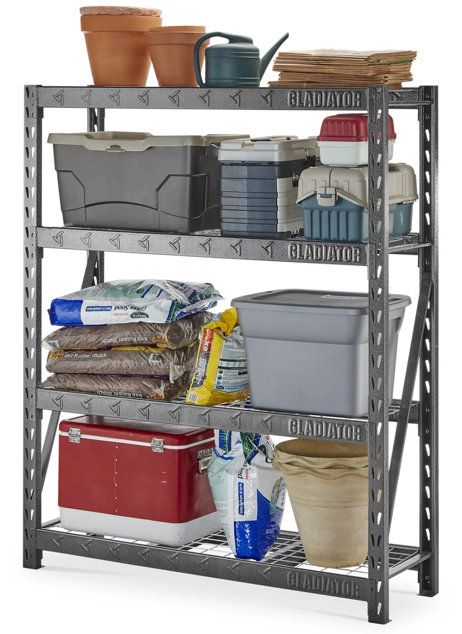 GLADIATOR 60" WIDE HEAVY DUTY RACK WITH FOUR 18" DEEP SHELVES - Image 9