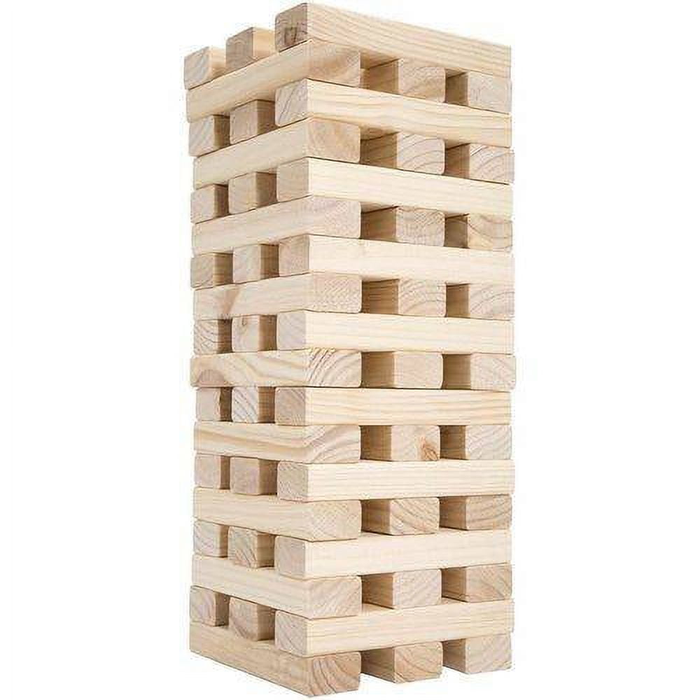 Nontraditional Giant Wooden Blocks Tower Stacking Game, Outdoor Yard Game, for Adults, Kids, Boys and Girls by Hey! Play! - Image 10