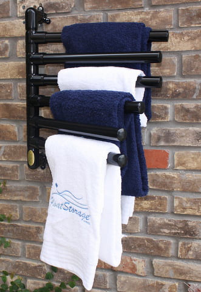The Original Hanging Towel Rack - 6 Towel Model - Black - Image 2