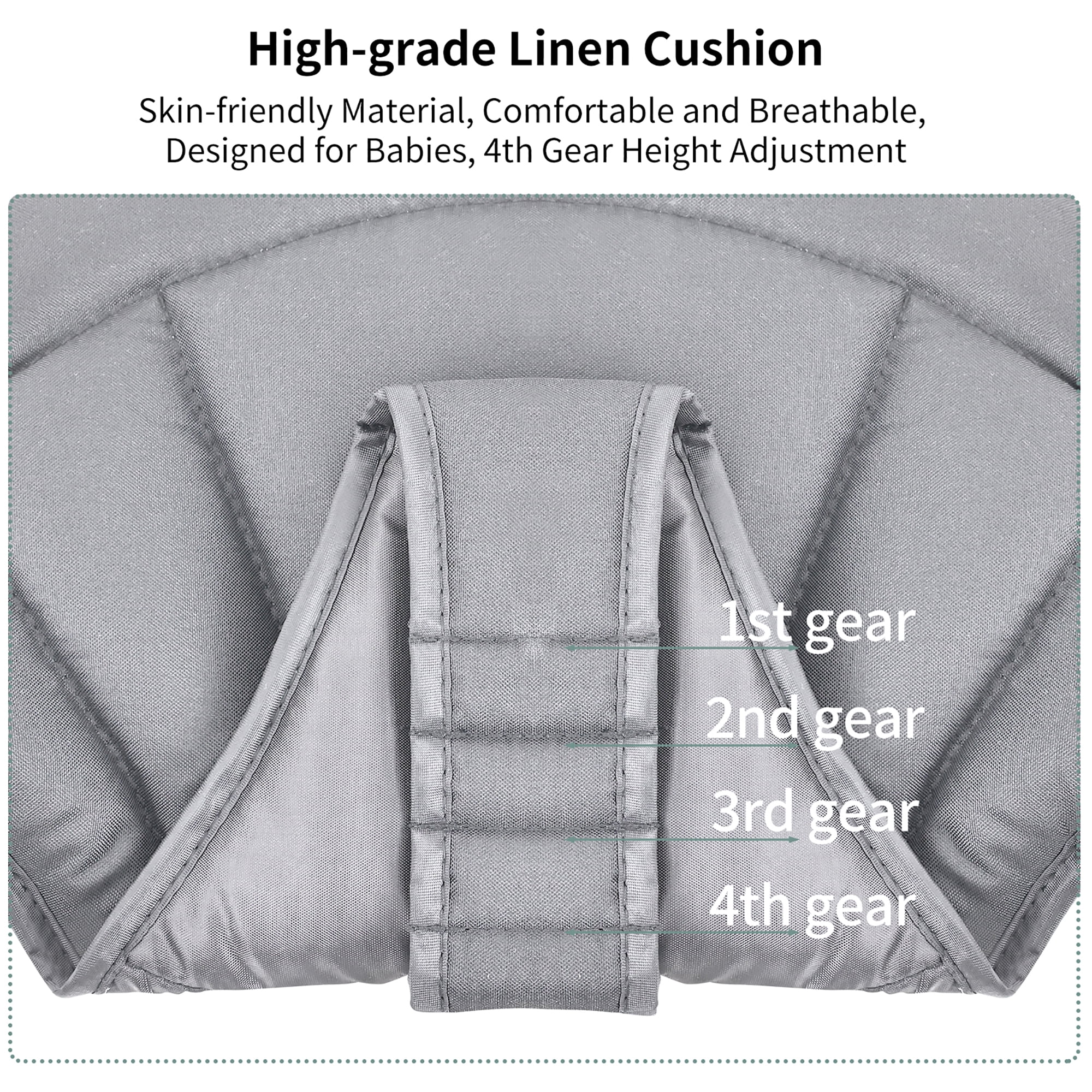 Baby Walker, Baby Walker with Wheels, Foldable 9-Gear Height Adjustable, Baby Walkers and Activity Center with Foot Pads/Mute Wheels, Baby Walkers for Baby Boys and Girls 6-24 Months - Image 5