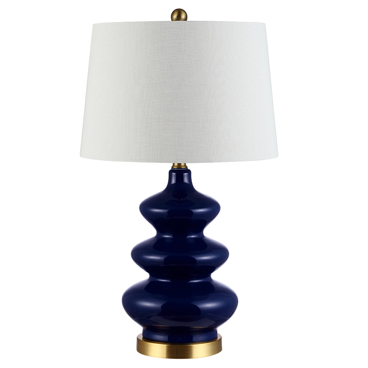 SAFAVIEH Brielle 27.5 in. Solid Pagoda Table Lamp, Navy - Image 4