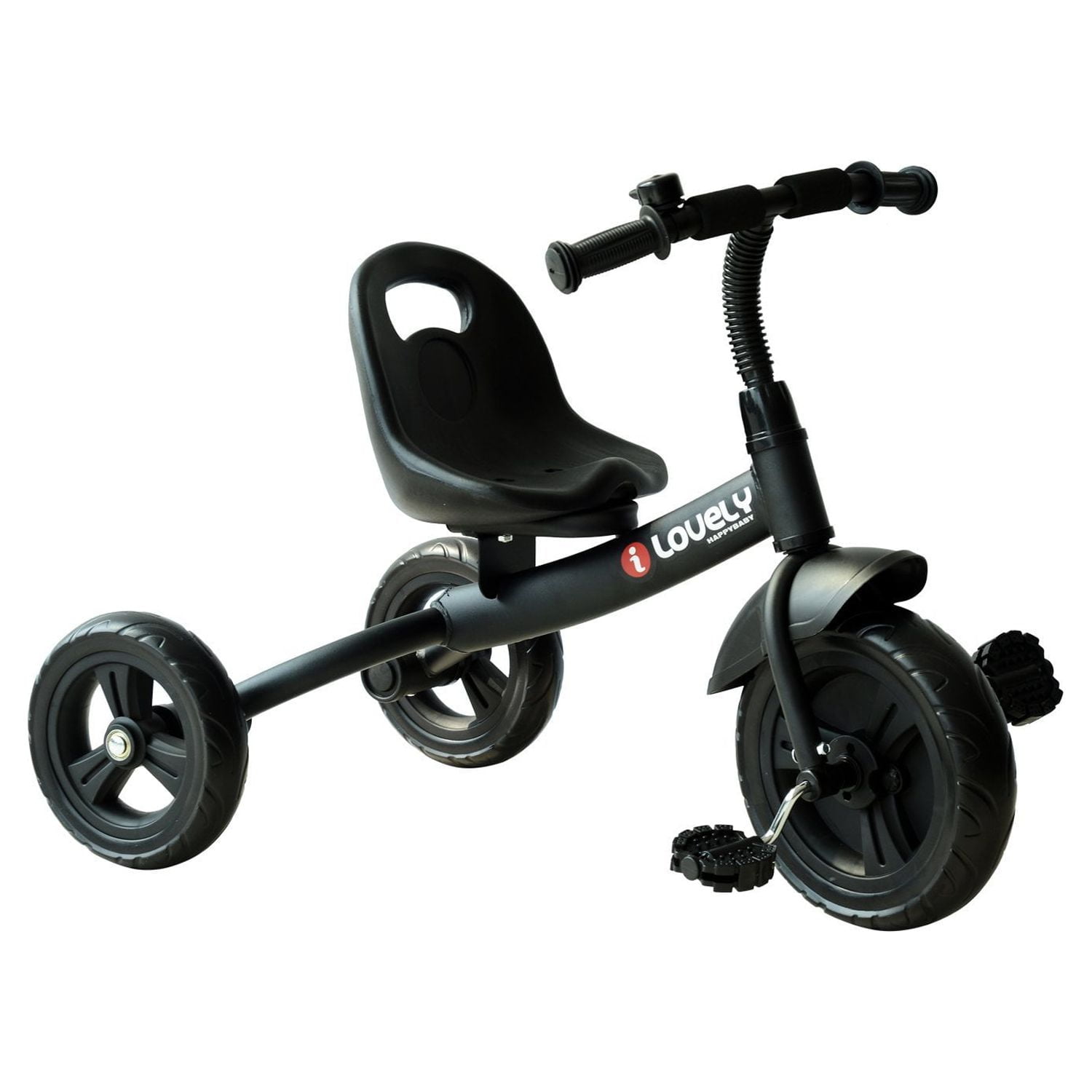 Qaba 3-Wheel Recreation Ride-On Toddler Tricycle With Bell Indoor / Outdoor - Black - Image 7