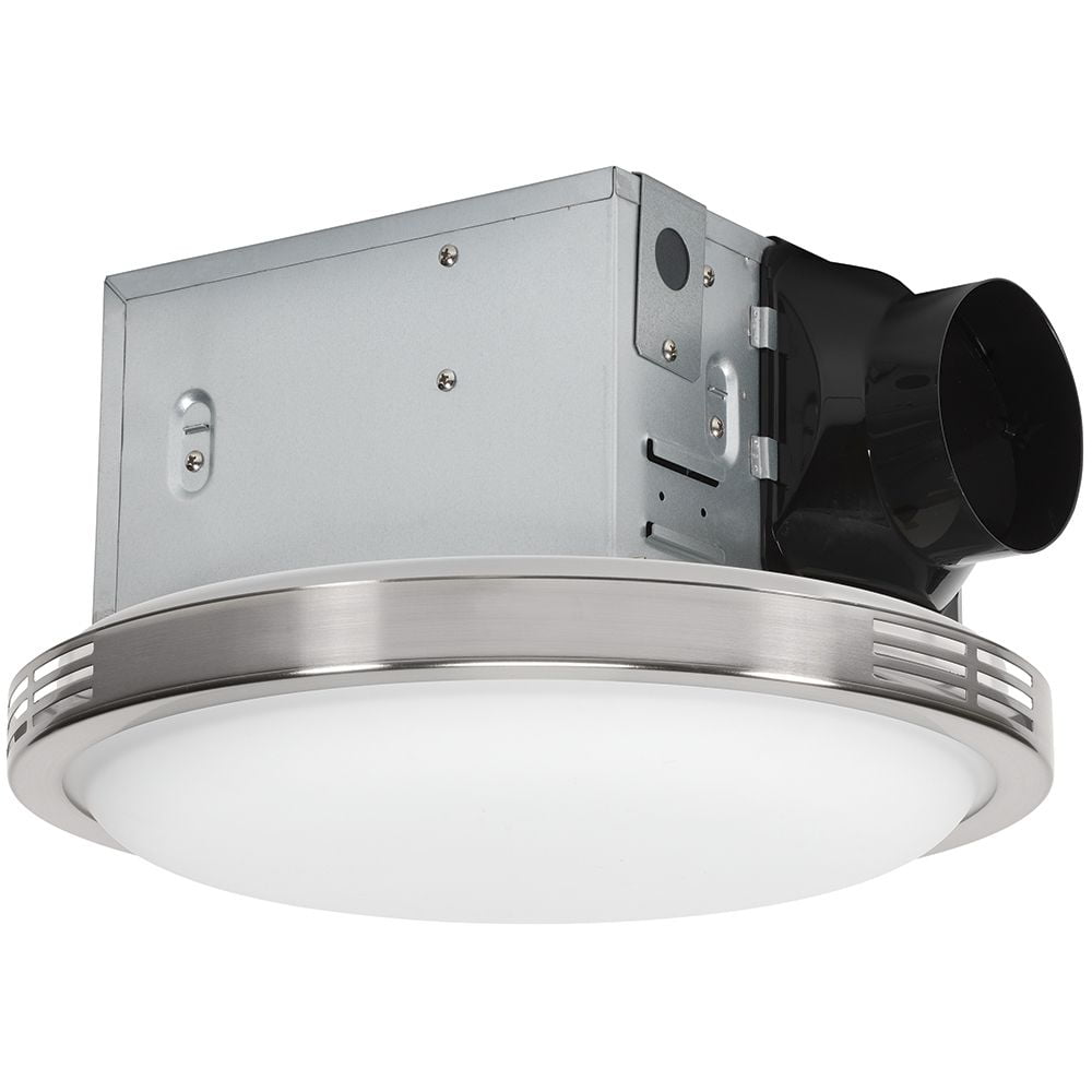 100 CFM Bathroom Ventilation Exhaust Fan with Decorative LED Light in Brushed Nickel Trim - Image 5