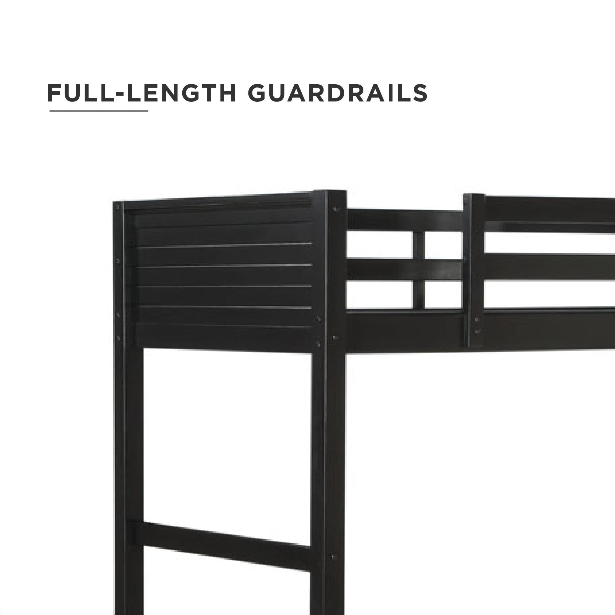 Your Zone Kiarah Twin Loft Bed with Ladder, Black - Image 5