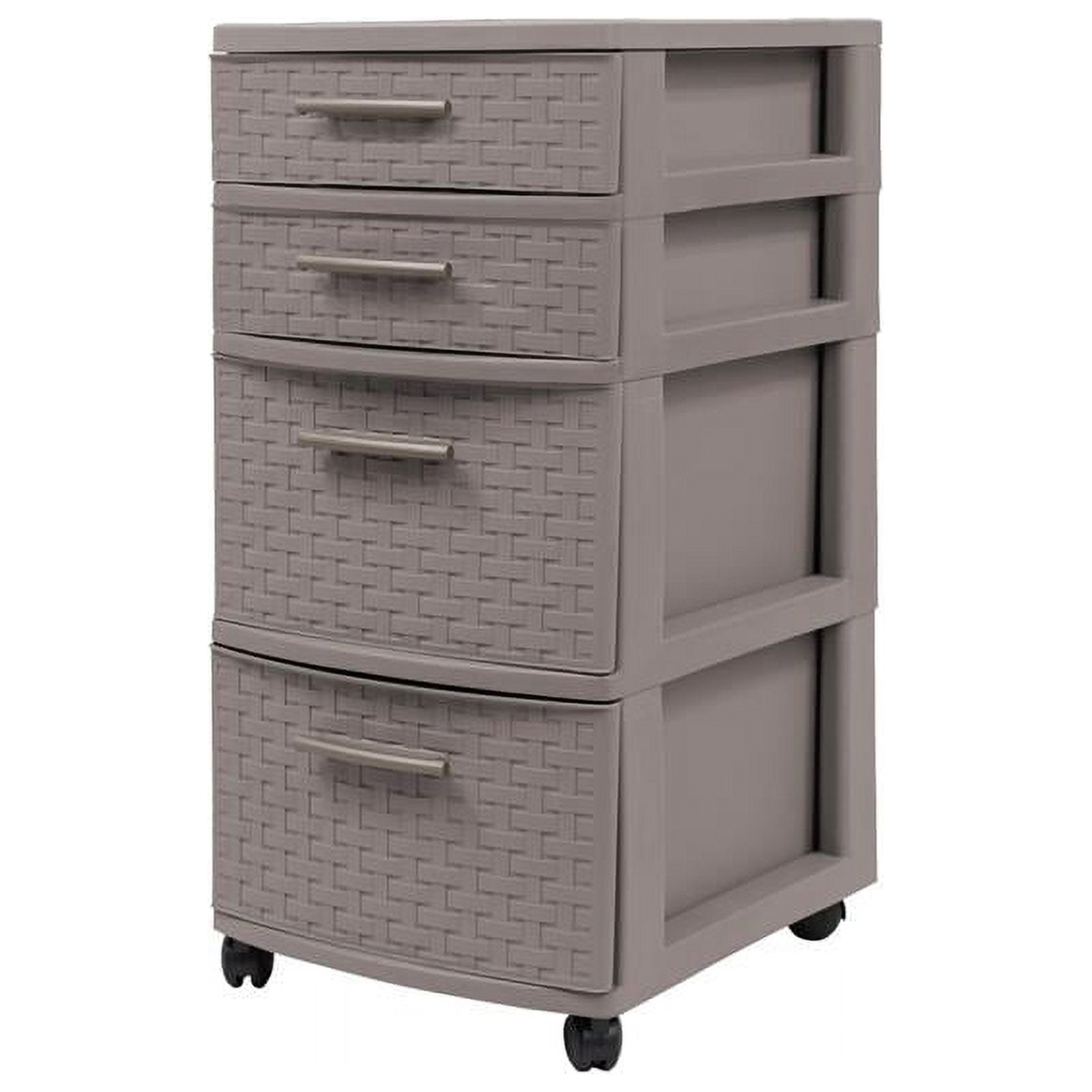 MQ Eclypse 4-Drawer Rolling Storage Cart in Taupe - Image 6