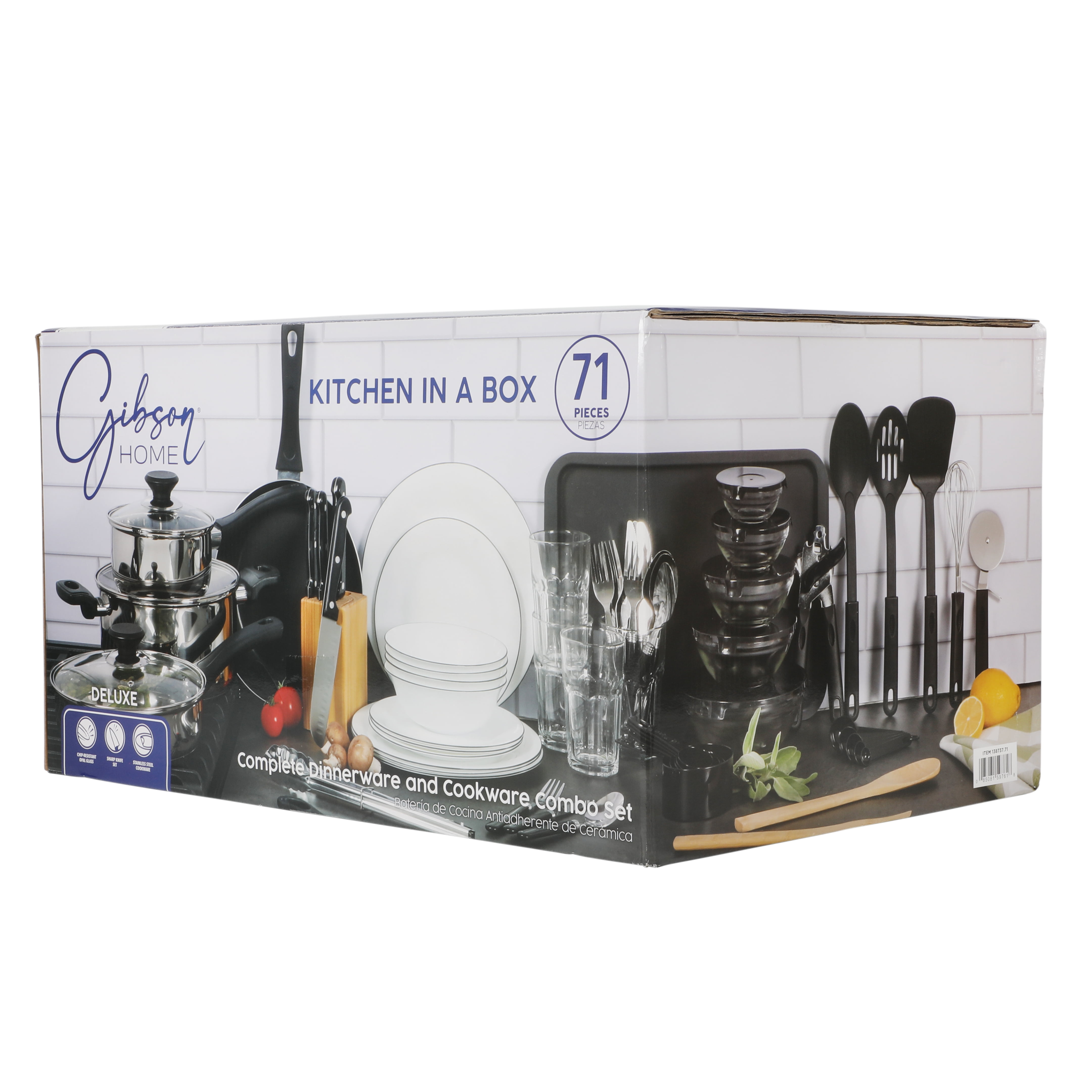 Gibson Home 71-Piece Cookware Set with Stainless Steel & Nonstick Cooking Pots & Pans, Bakeware & Cooking Utensils, Full Kitchen & Dinnerware Set - Image 37