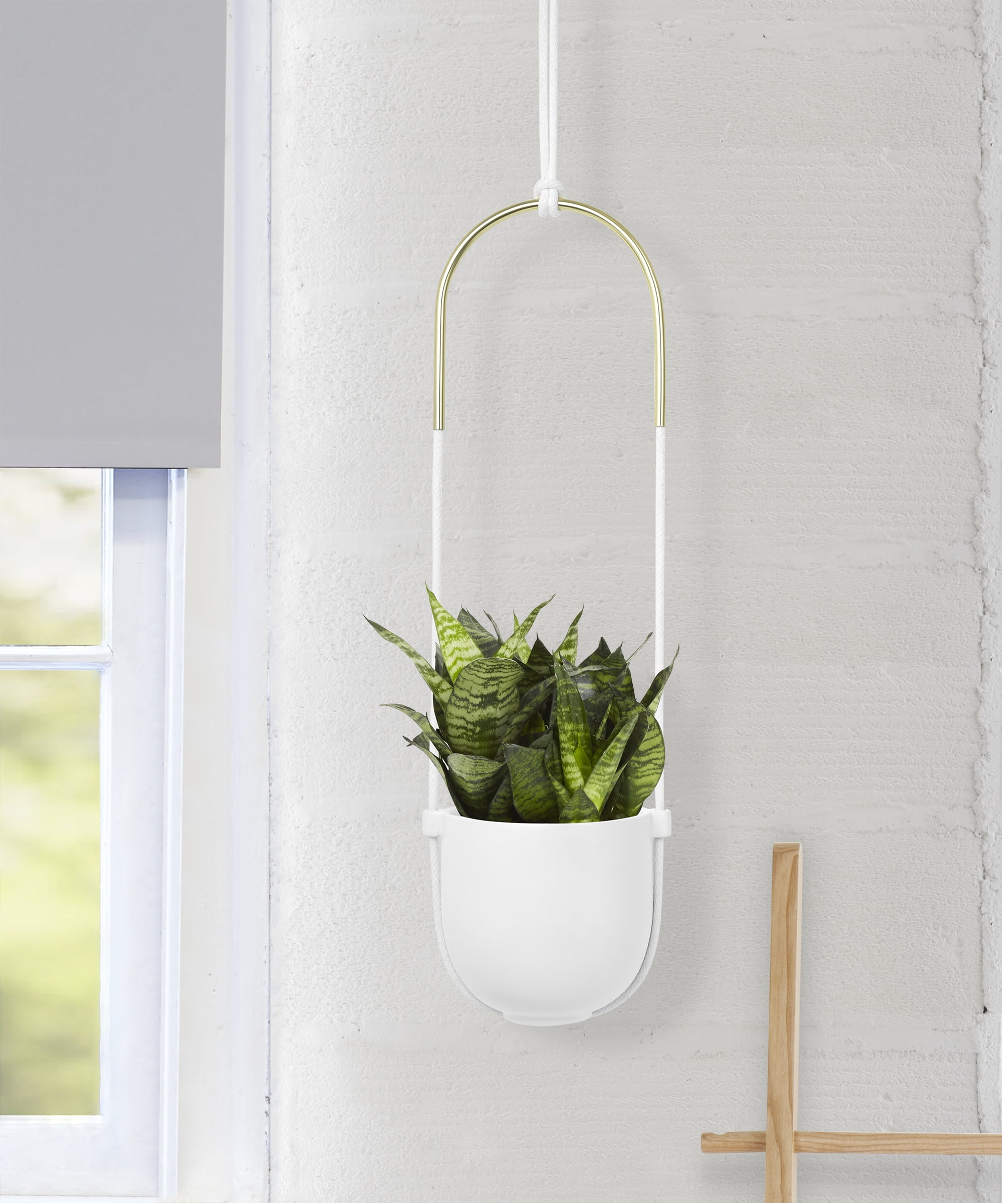 Umbra Bolo Ceramic Hanging Wall Planter White - Image 8