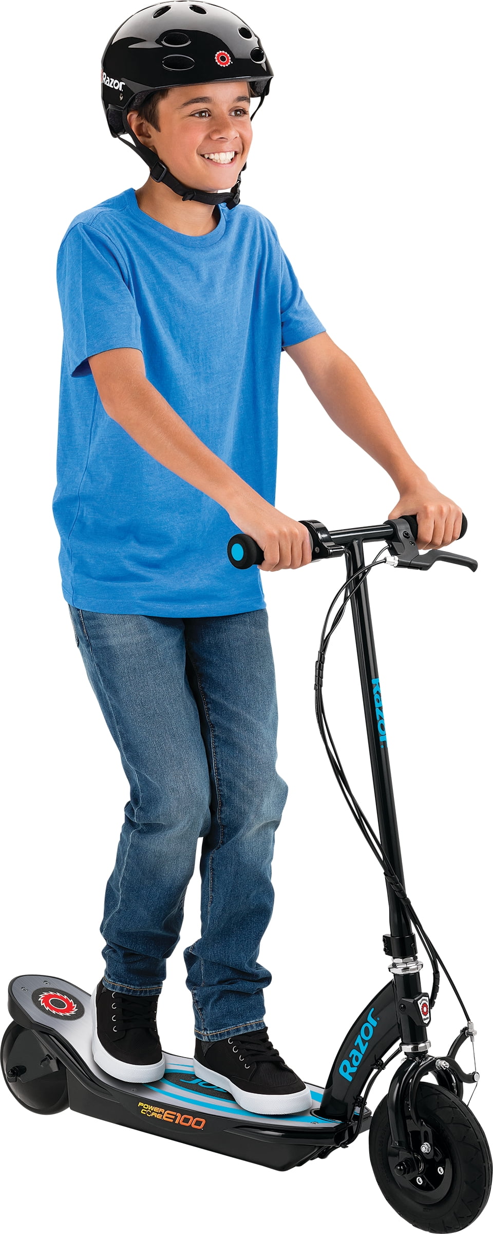 Razor Power Core E100 Electric Scooter - Blue, Speed Up to 10 Mph, For Child Ages 8+, With Aluminum Deck, - Image 12