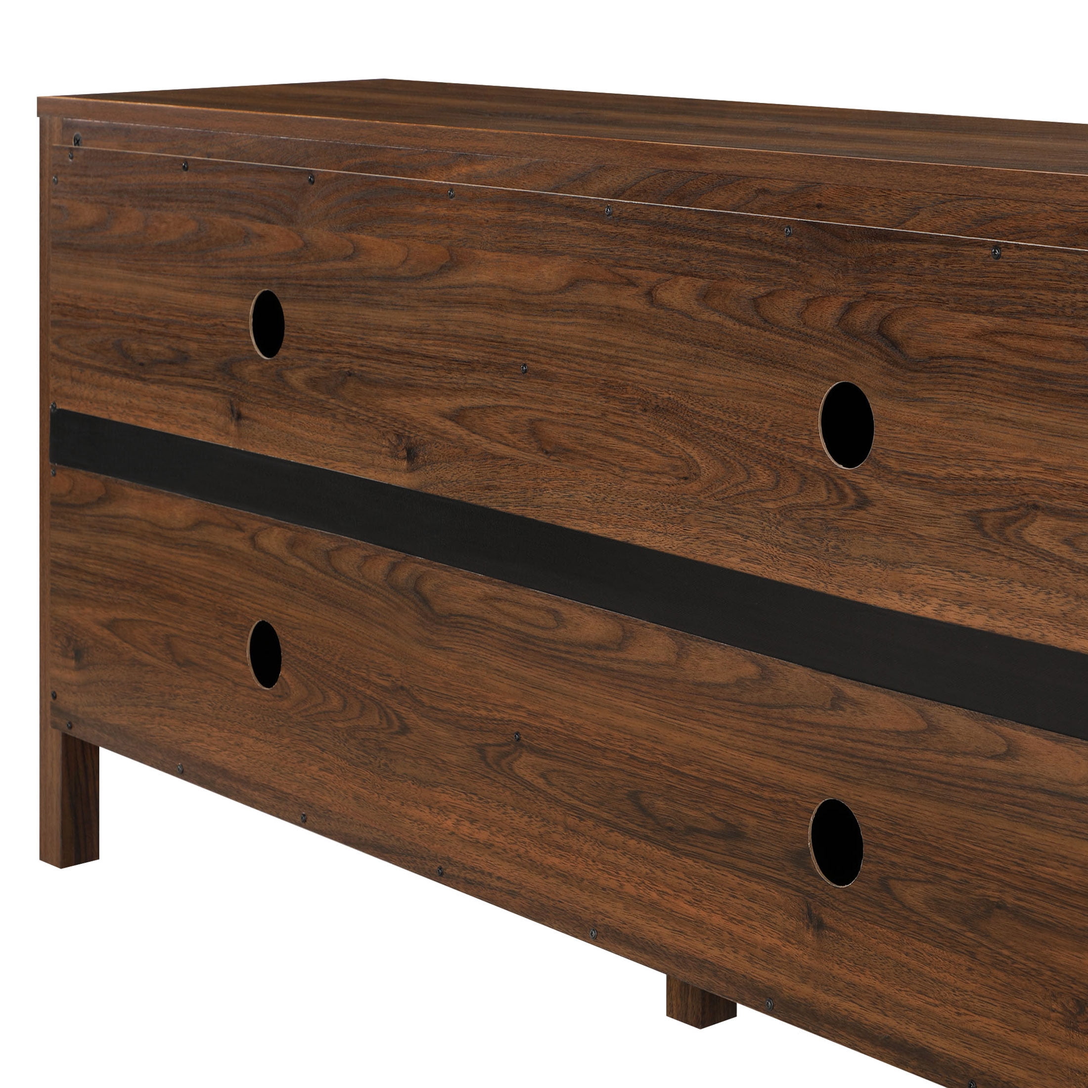 Mainstays 4-Door TV Console for TV’s up to 65”, Canyon Walnut Finish - Image 3