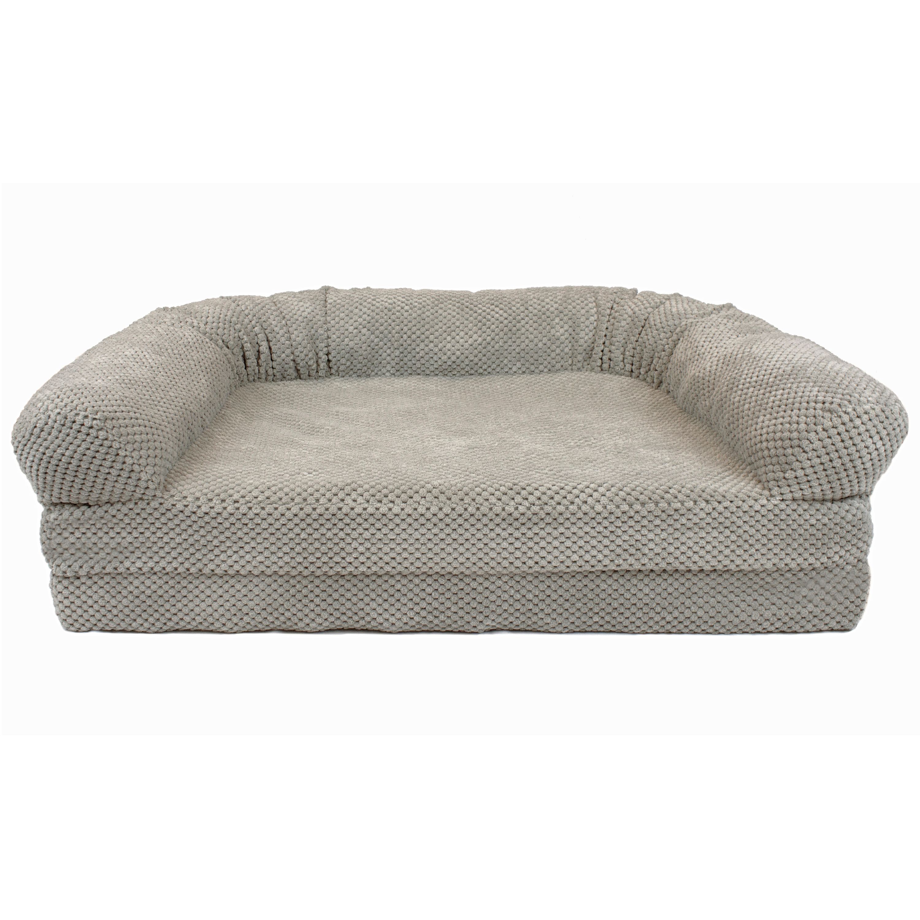 Precious Tails Chenille Round Sofa Fold Out Orthopedic Dog Bed - Image 6