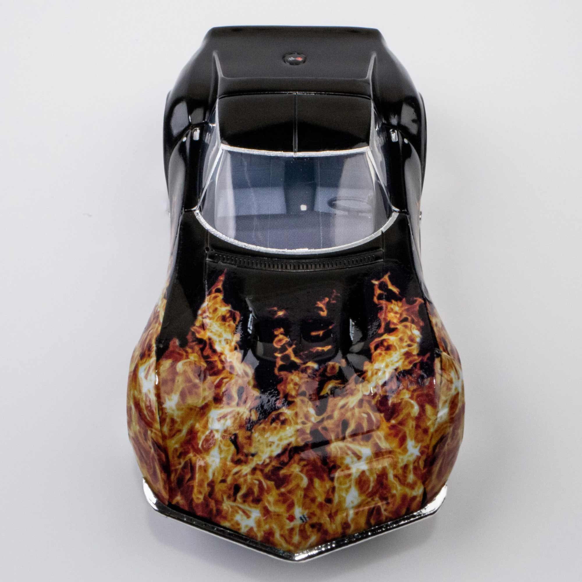 AFX Racing AFX22051 HO Scale 1968 Corvette 427 Black Flame Slot Car - Image 5