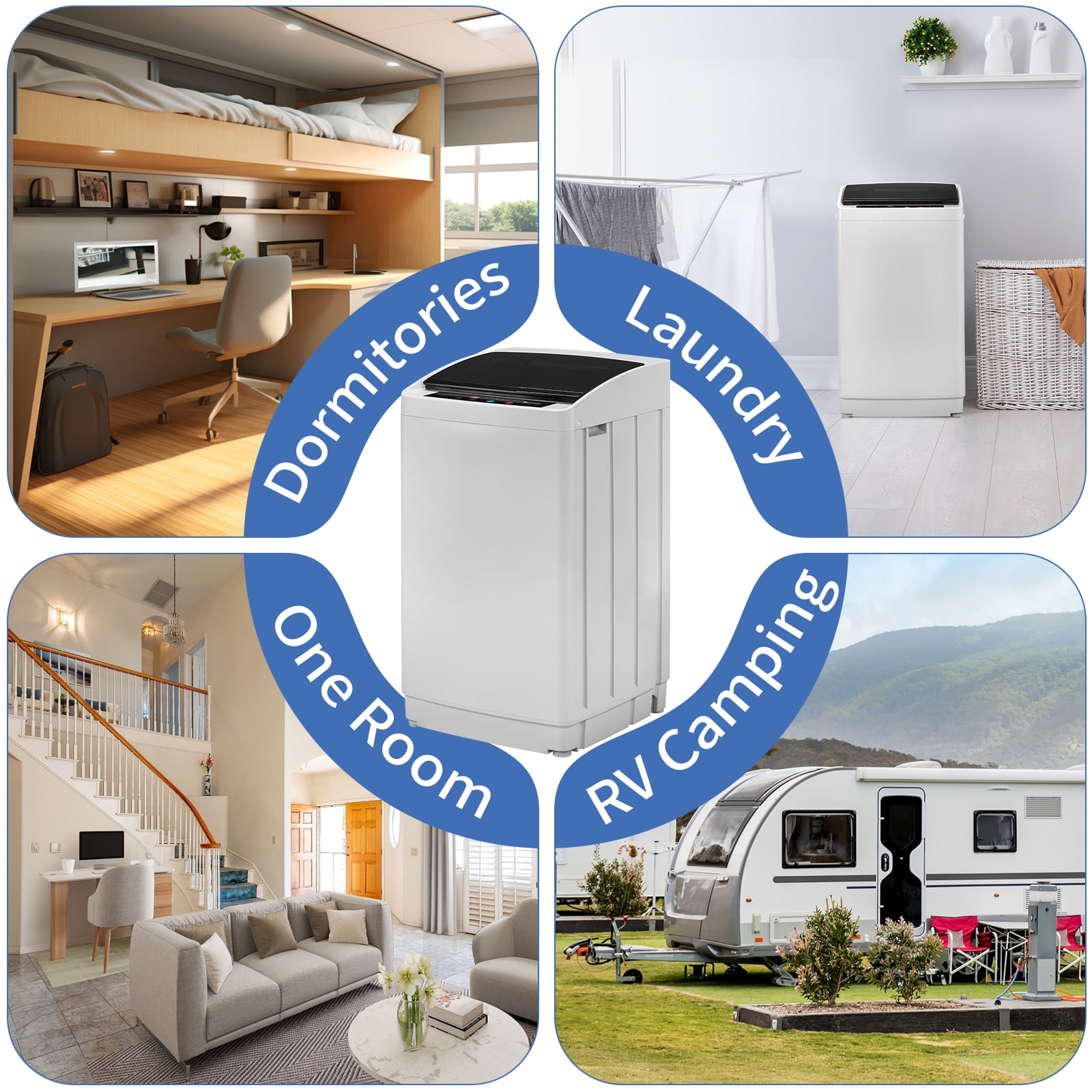 Ktaxon 17.8lbs Portable Fully Automatic Washing Machine W/ Drain Pump - Image 7