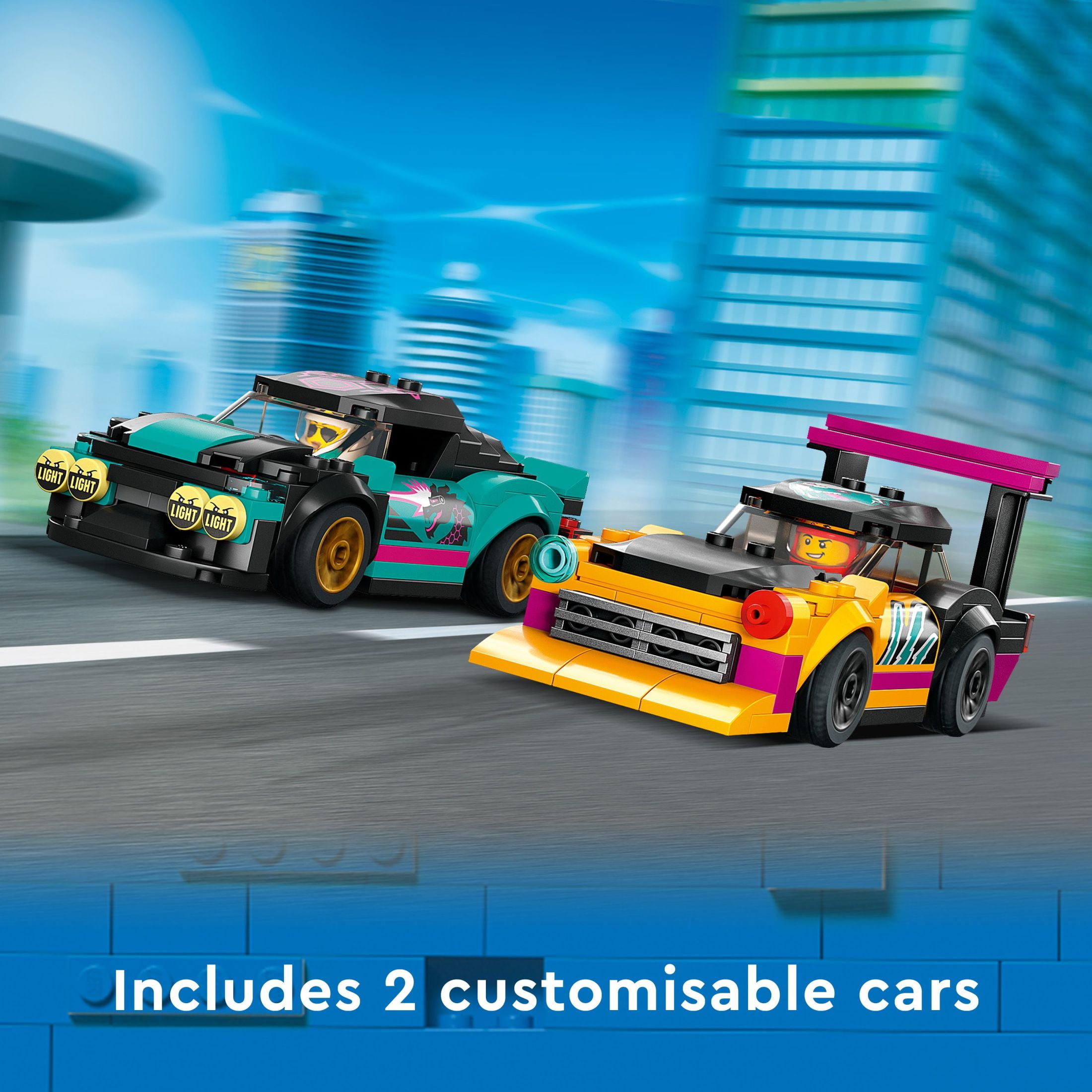 LEGO City Custom Car Garage 60389, Toy Garage Building Set with 2 Cutomizable Cars, Pretend Play Mechanic Toy with 4 Mini Figures, Birthday Gift Idea for Boys, Girls, Kids Who Love Cars Age 6+ - Image 3