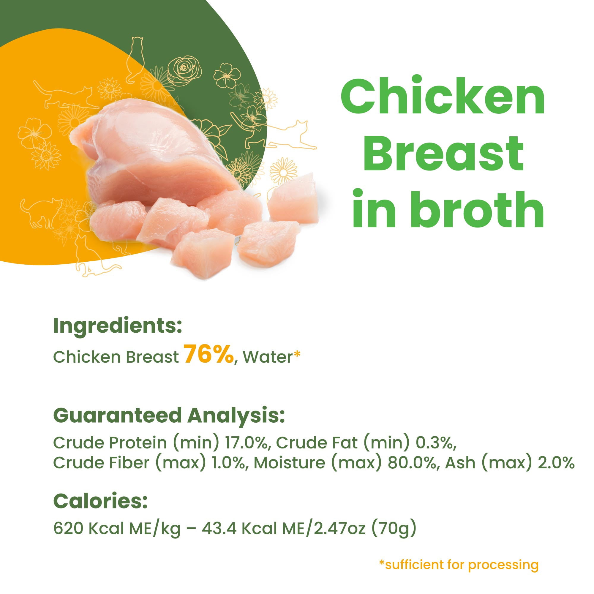 Almo Nature: HQS Natural Cat 24 Pack: Chicken Breast In Broth - 2.47oz Cans, Supplemental Adult Cat Canned Wet Food, Limited Ingredient, Grain Free - Image 3