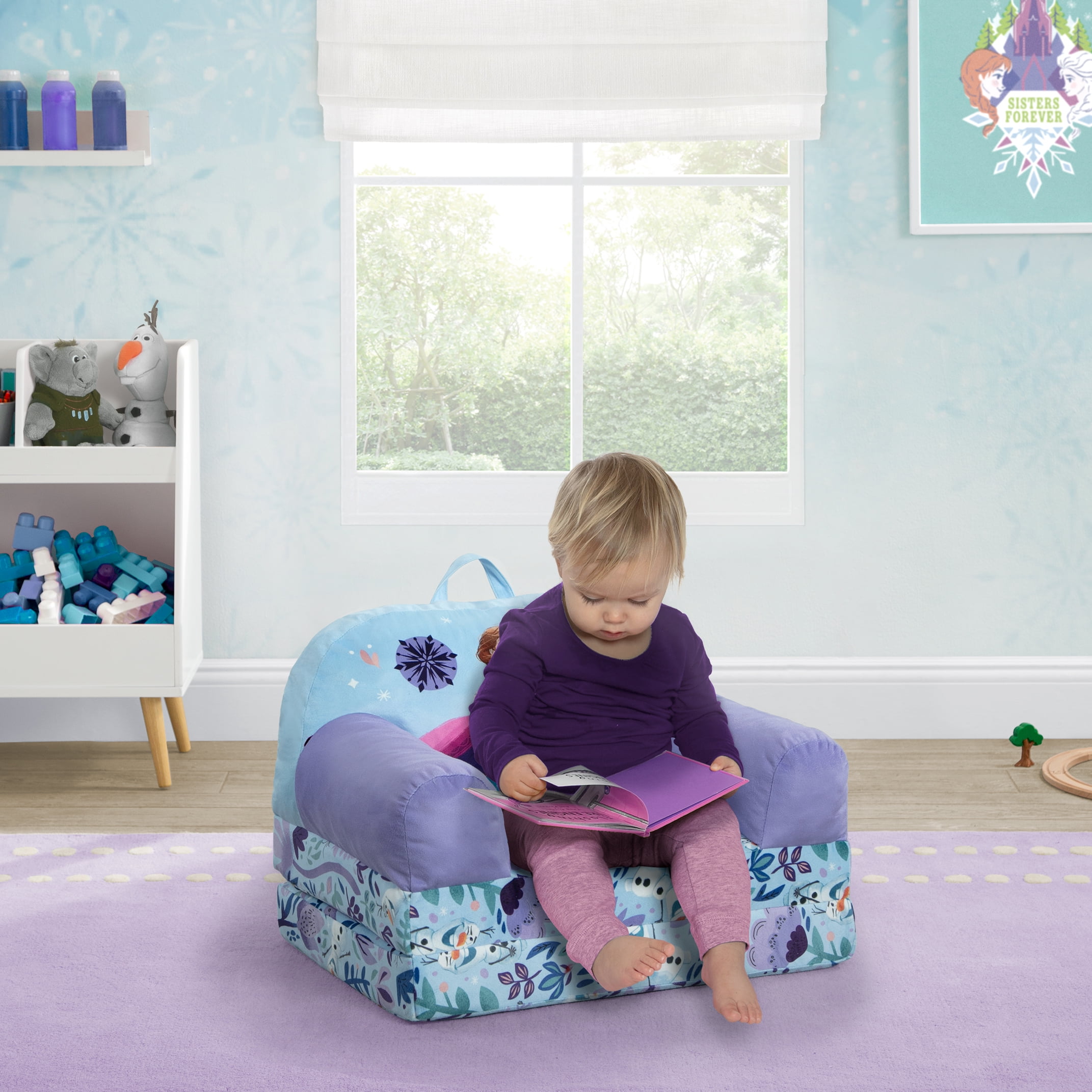 Disney Frozen Cozee Buddy Flip-Out Chair by Delta Children, Purple - Image 9
