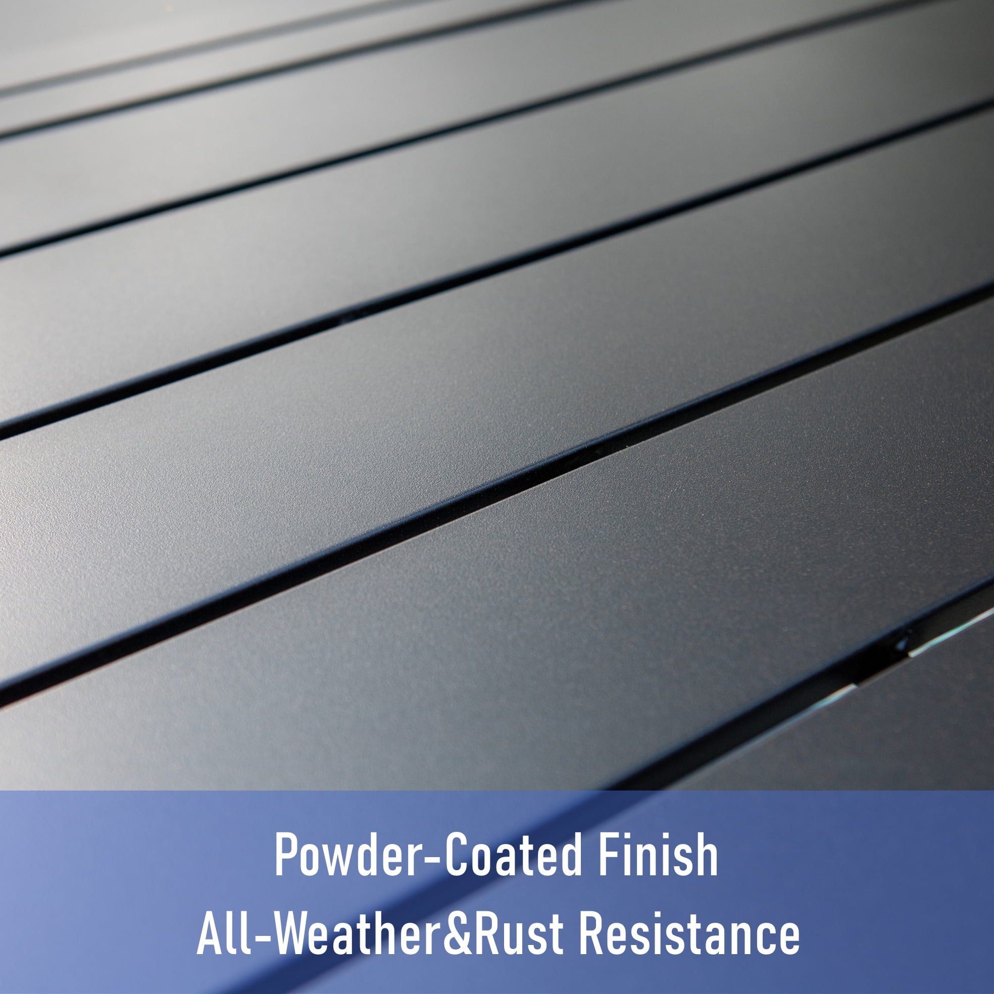 MF Studio 3-Piece Metal Patio Bistro Set Outdoor Accent Conversation Furniture for Yard, Porch and Garden, Black - Image 13