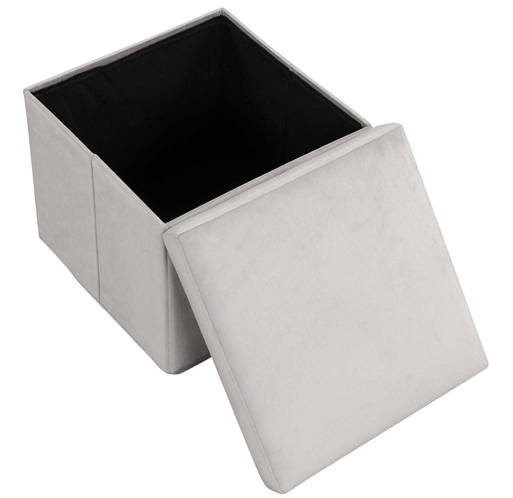 Angel Line Sonia Upholstered Swivel Glider w/ Storage Ottoman, Grey - Image 5