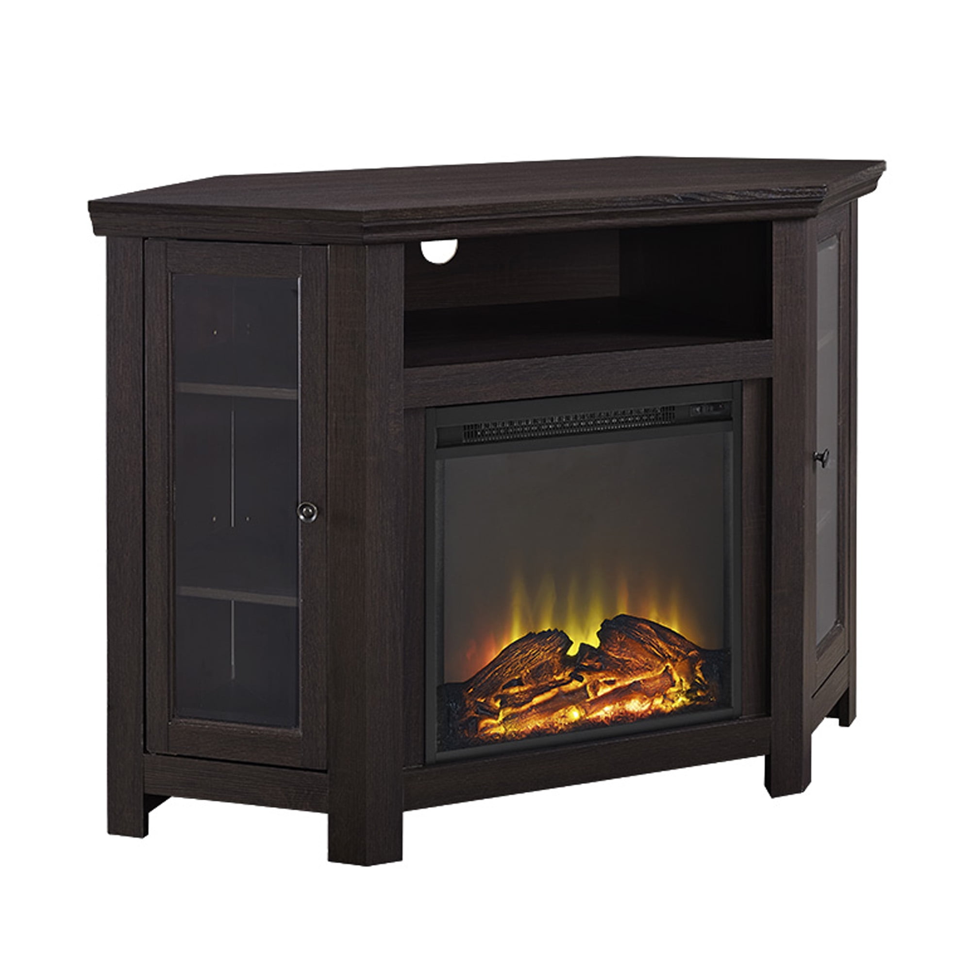Walker Edison Espresso Corner Fireplace TV Stand for TVs up to 50" - Image 7