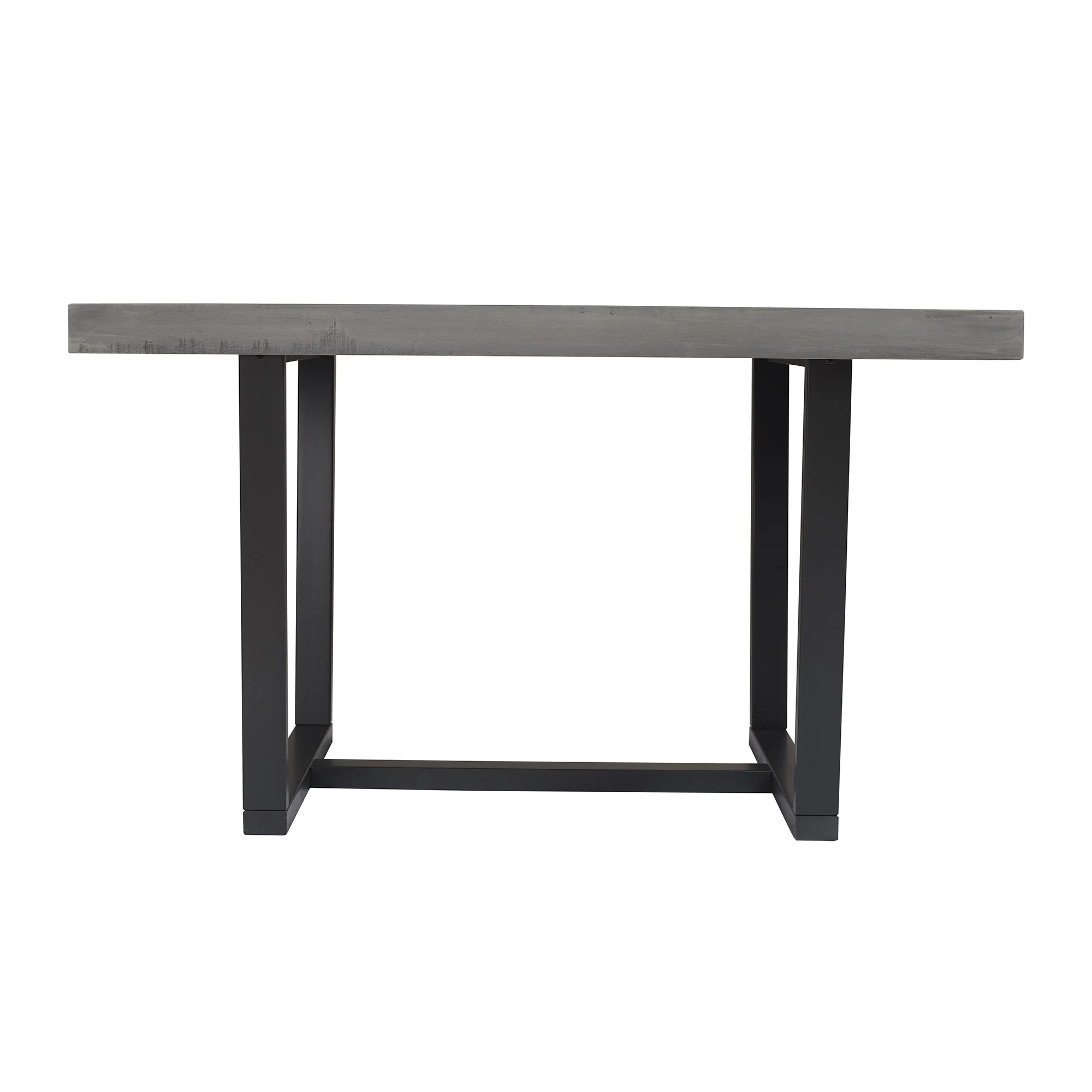 Walker Edison Rustic Distressed Solid Wood Dining Table, Grey - Image 6