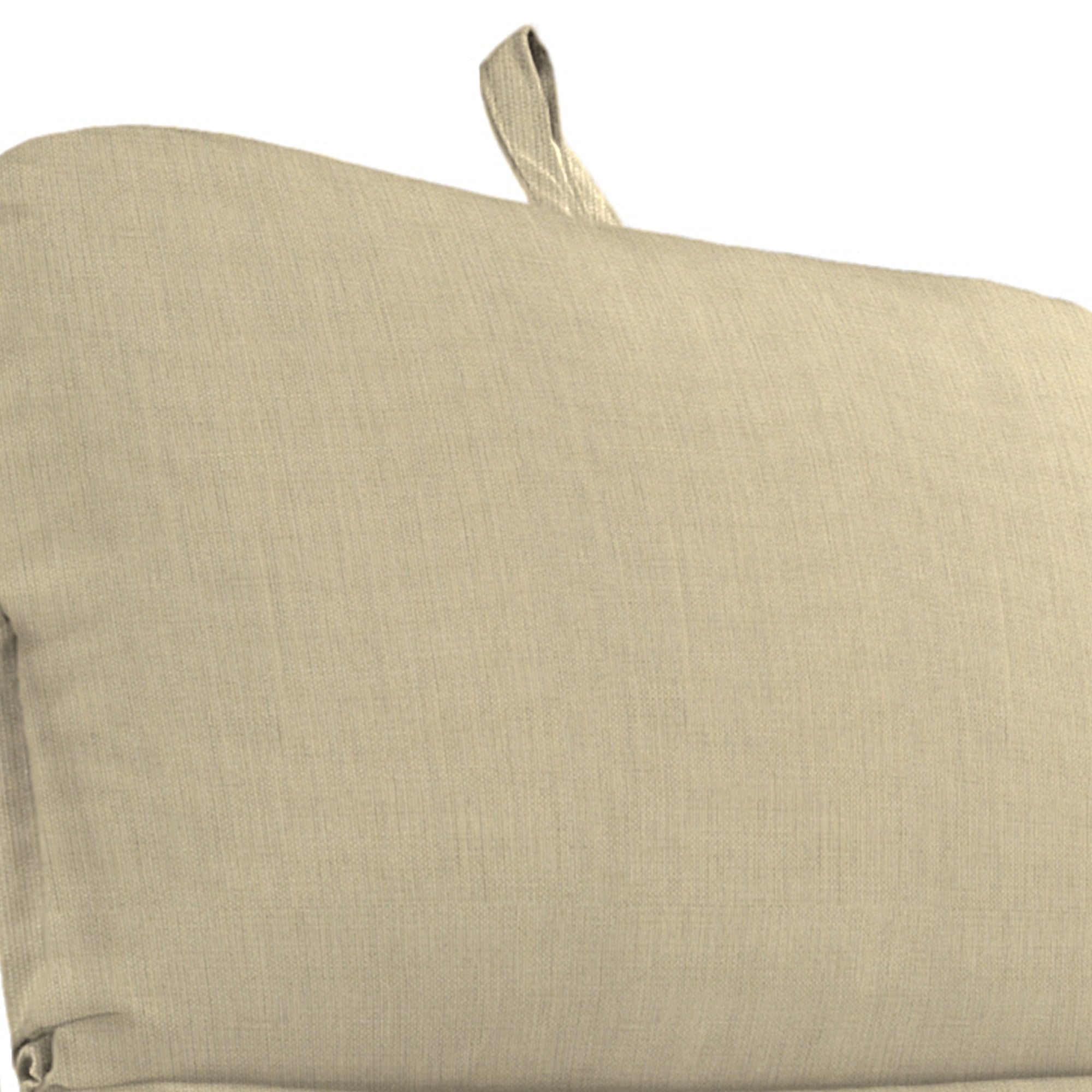 Jordan Manufacturing Sunbrella 74" x 22" Spectrum Sand Solid Rectangular Outdoor Chaise Lounge Cushion with Ties and Hanger Loop - Image 9