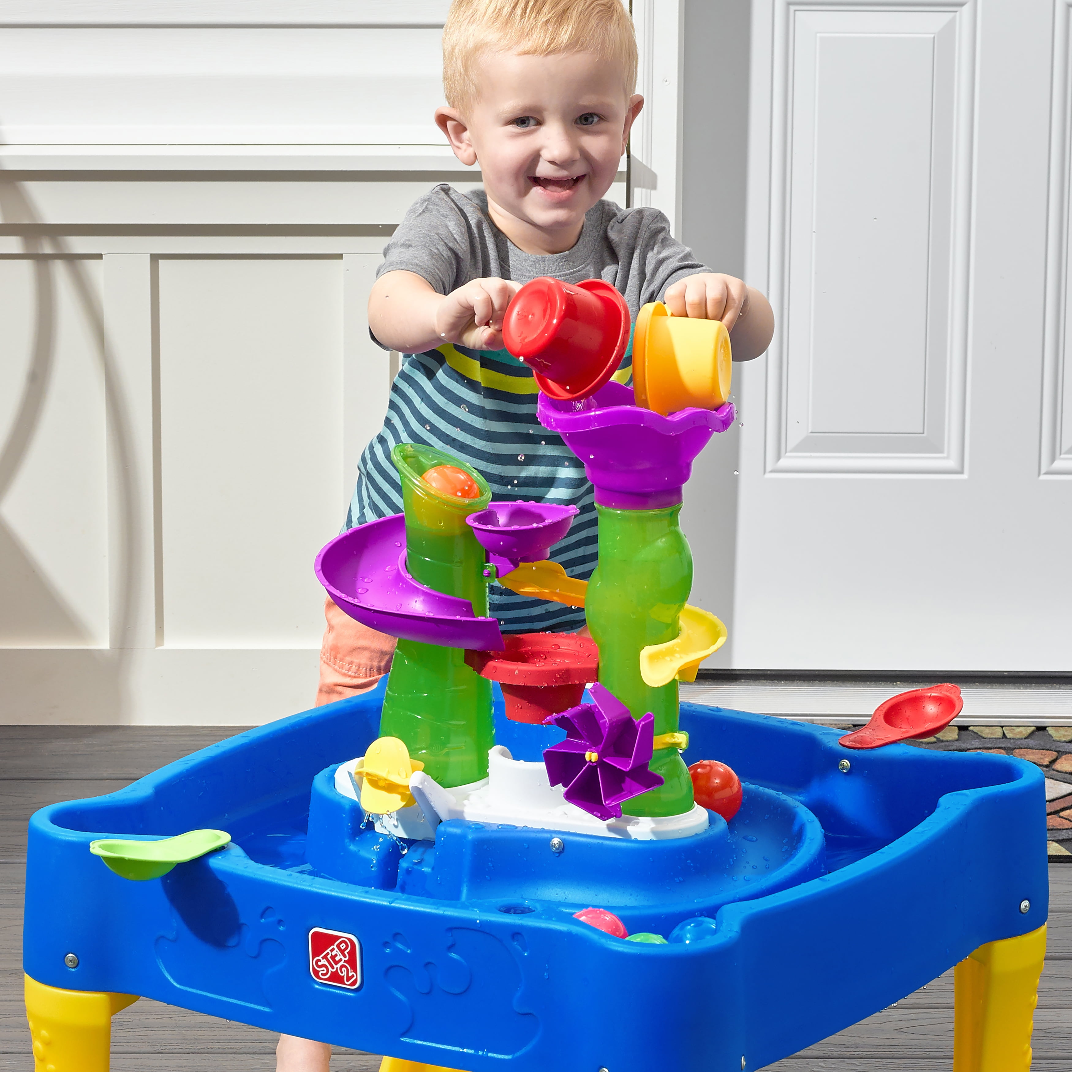 Step2 Rise and Fall Toddler Blue Water & Ball Table - Image 7
