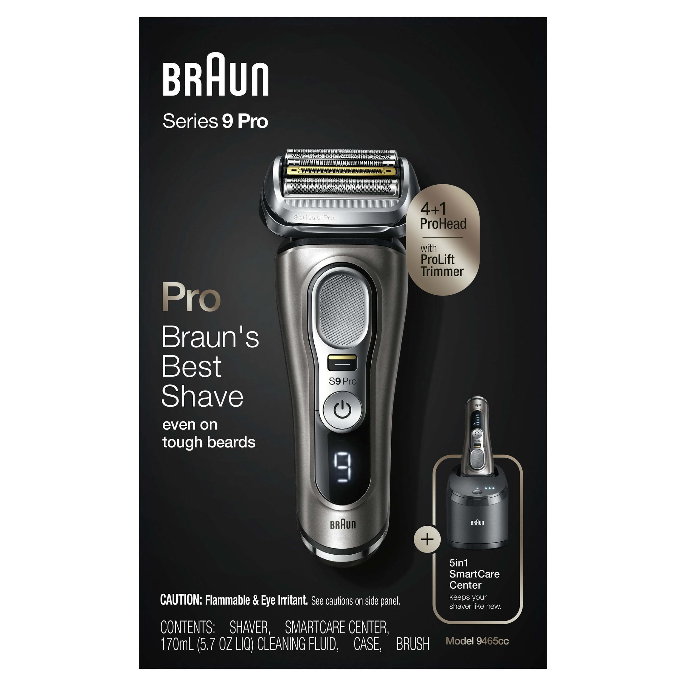 Braun Series 9 Pro Electric Razor for Men with Clean Station, Rechargeable Wet Dry Shaver, 9465cc, Noble Metal - Image 10