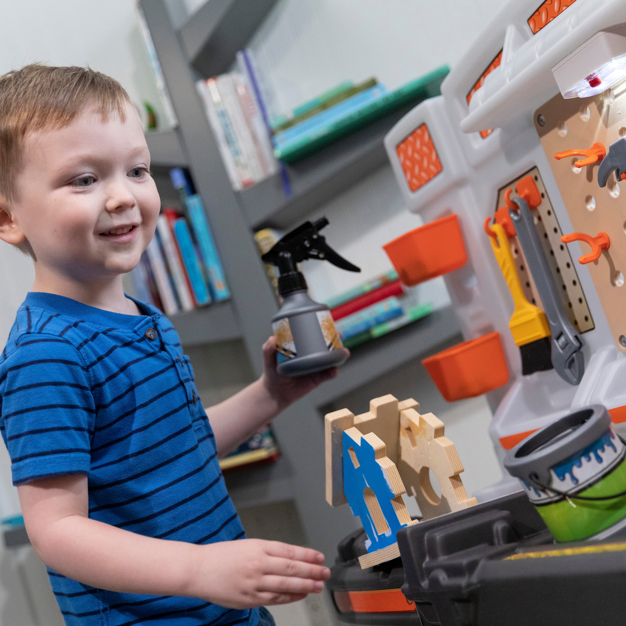 Step2 Big Builders Pro Workshop Multicolor Tool Bench, 27.50" x 34", 19 lb - Image 46