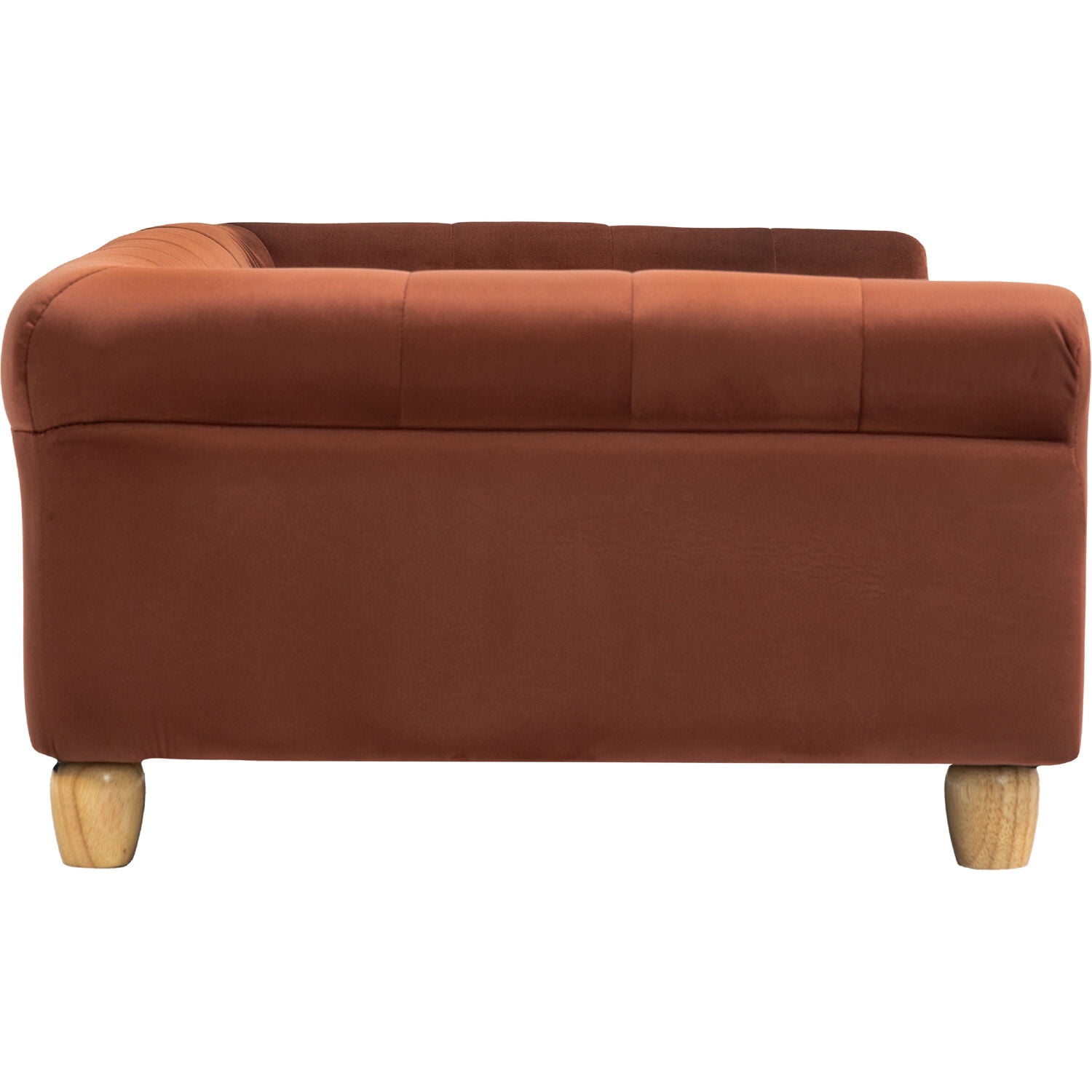 Critter Sitters 42-in. Elegant Brown Faux-Velvet Rectangle Dog Pet Bed - Image 8