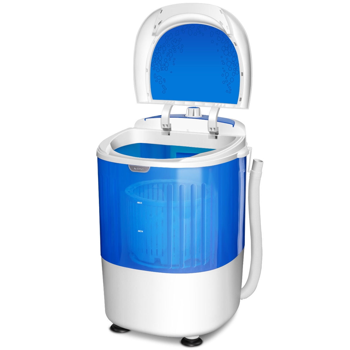 Costway 5.5lbs Portable Mini Compact Washing Machine Electric Laundry Spin Washer Dryer Blue - Image 2