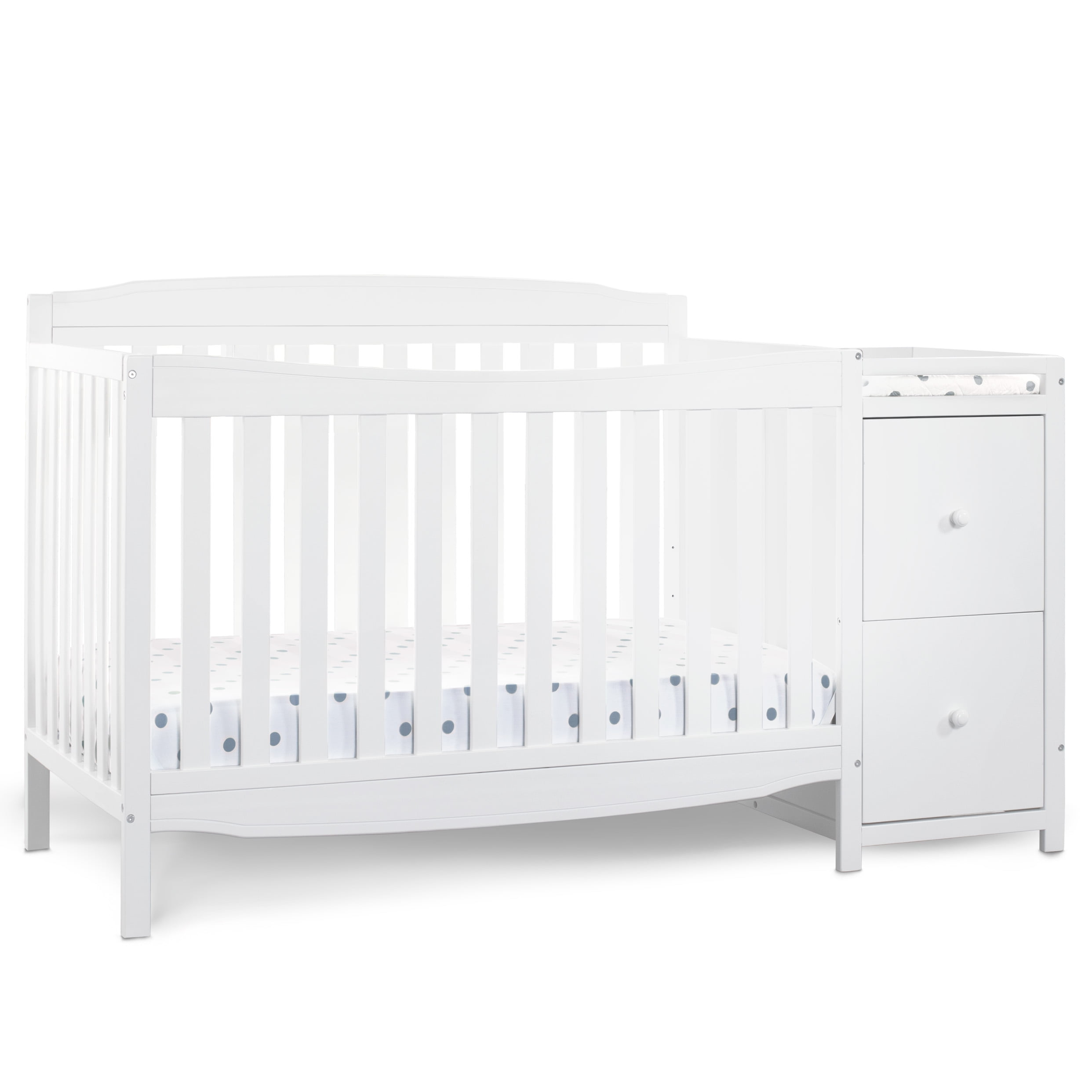 Delta Children Mason 6-in-1 Convertible Crib and Changer, Greenguard Gold Certified, Bianca White - Image 13