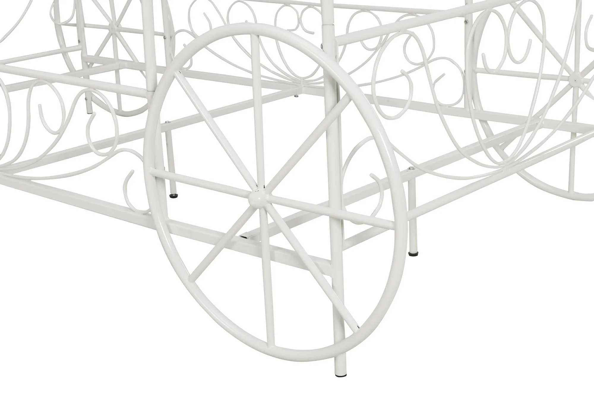 DHP Carriage White Metal Bed, Twin - Image 6