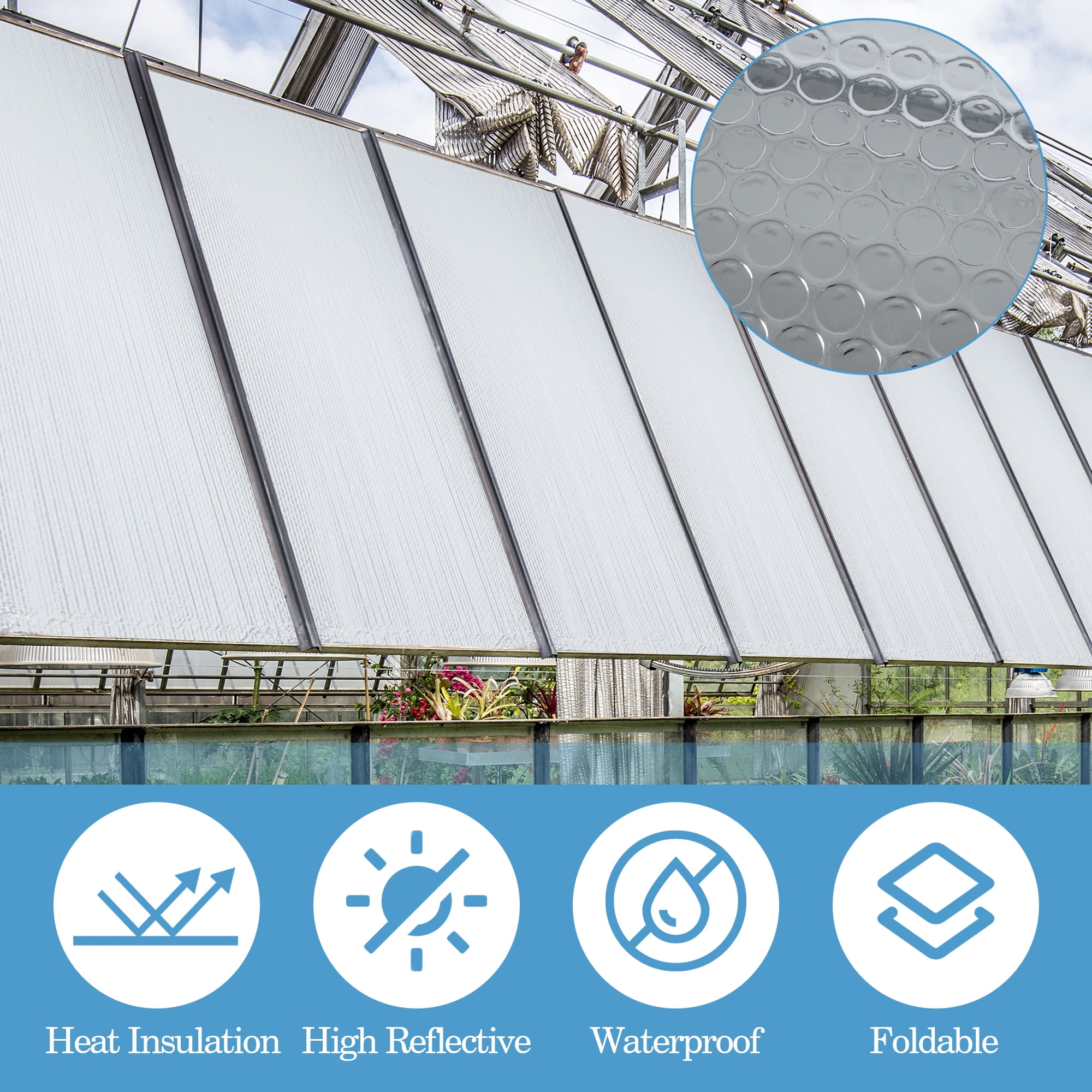 Petoto Double Bubble Reflective Insulation Roll, 47 in X 65.6 Ft (258sqft), Aluminum Foil Heat Insulation Roll, Radiant Barrier Thermal Shield for Windows, Garage, RV - Image 6