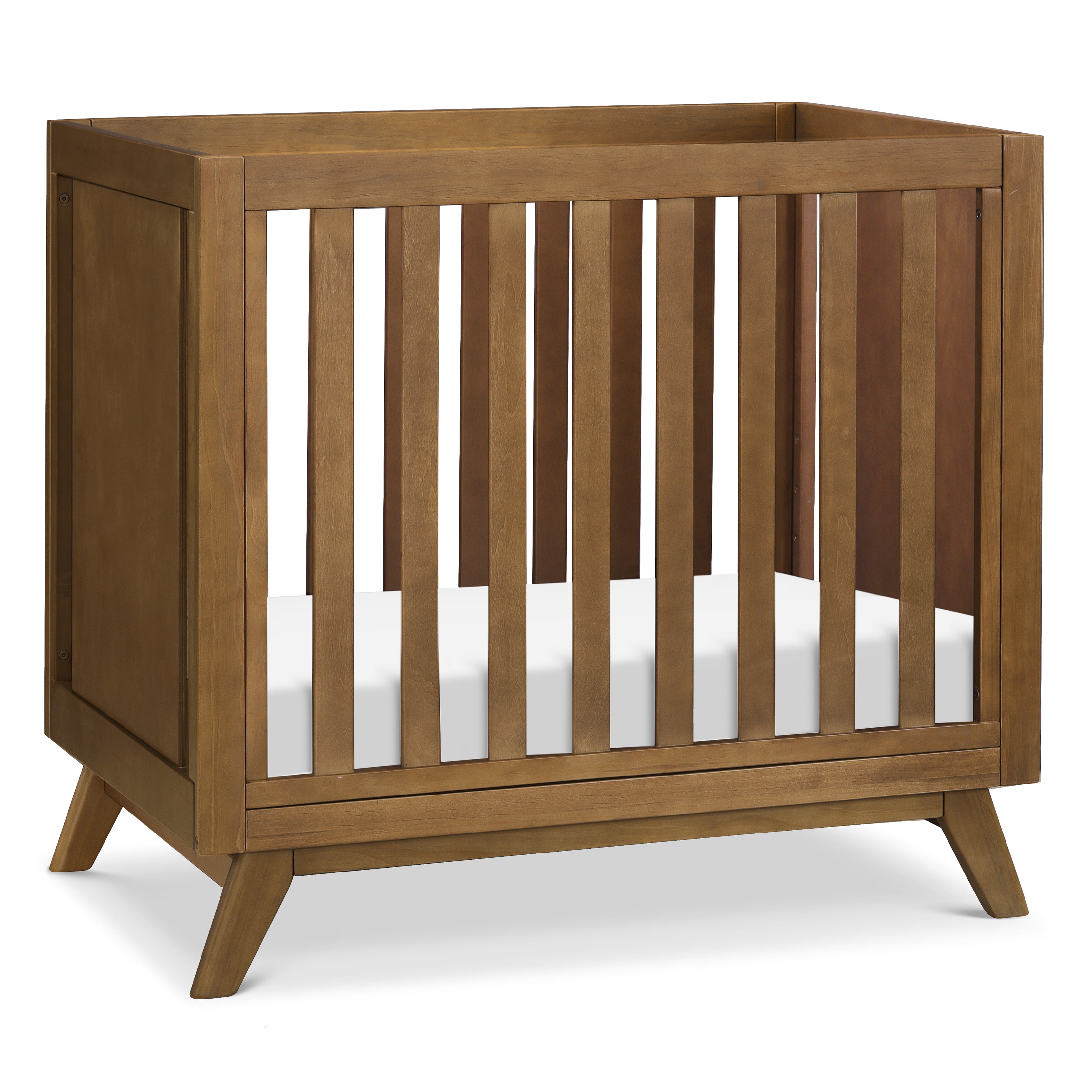 DaVinci Otto 3-in-1 Convertible Mini Crib with 4" Mattress in Walnut - Image 5