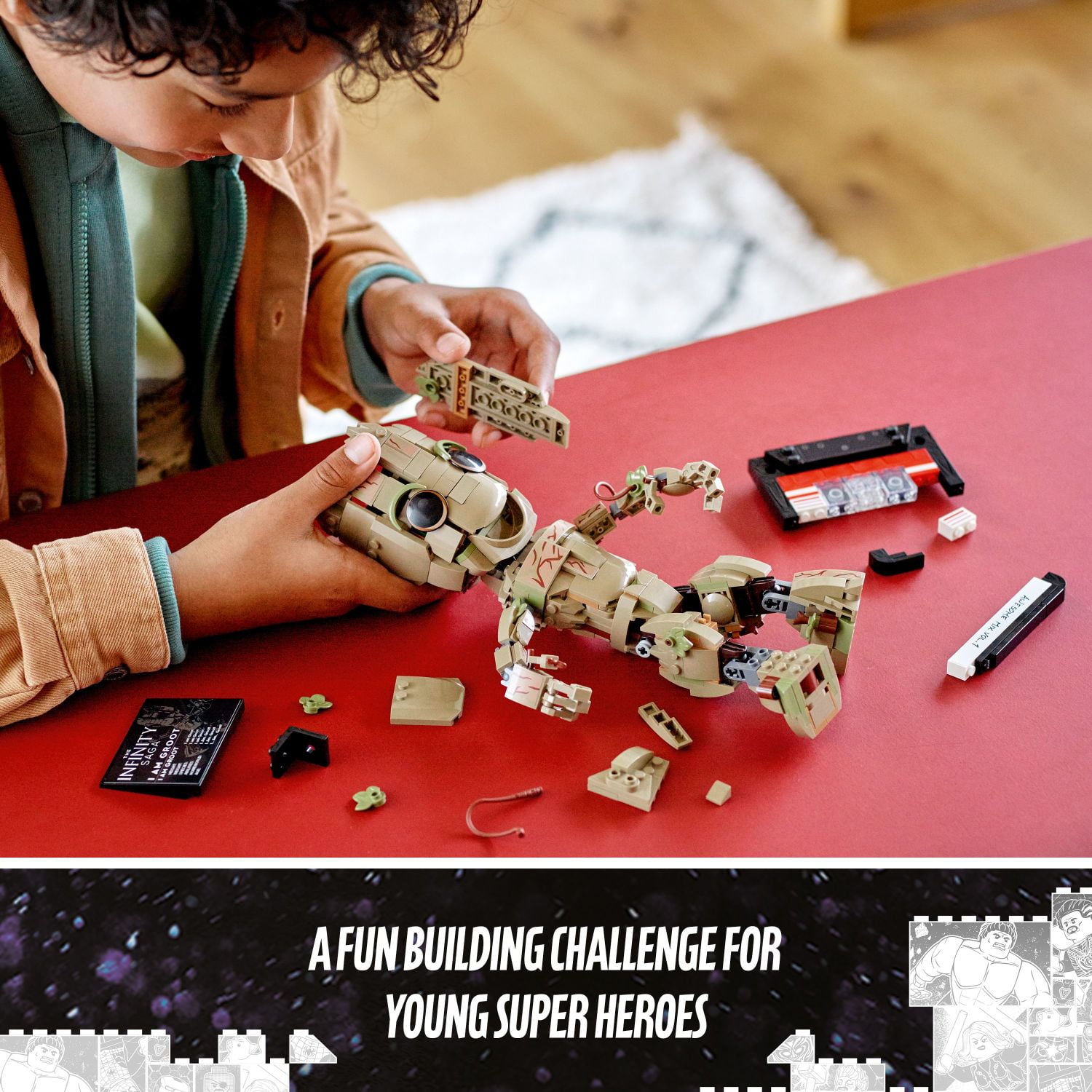 LEGO Marvel I Am Groot Building Toy, Collectible Baby Groot Toy Figure, Birthday Gift Idea, 76217 - Image 4