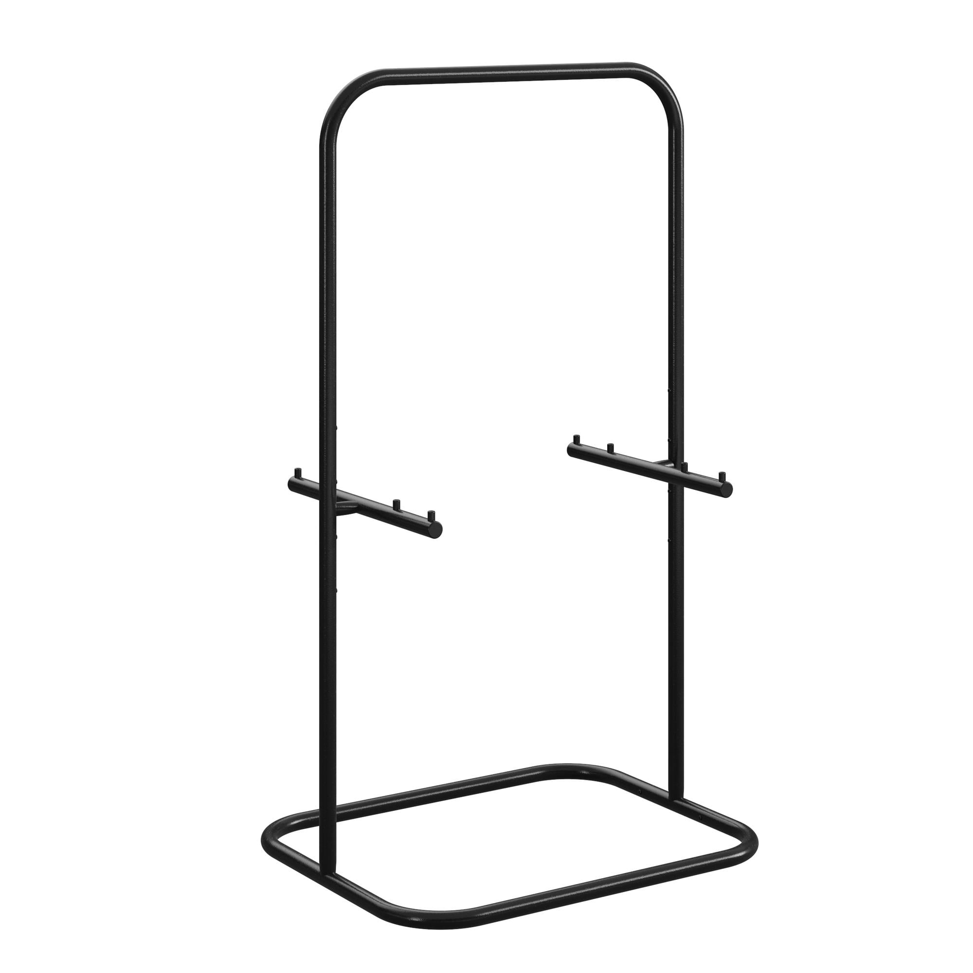 COSCO 5-Piece Folding Vinyl Top TV Tray Set, Black with Storage Rack - Image 2