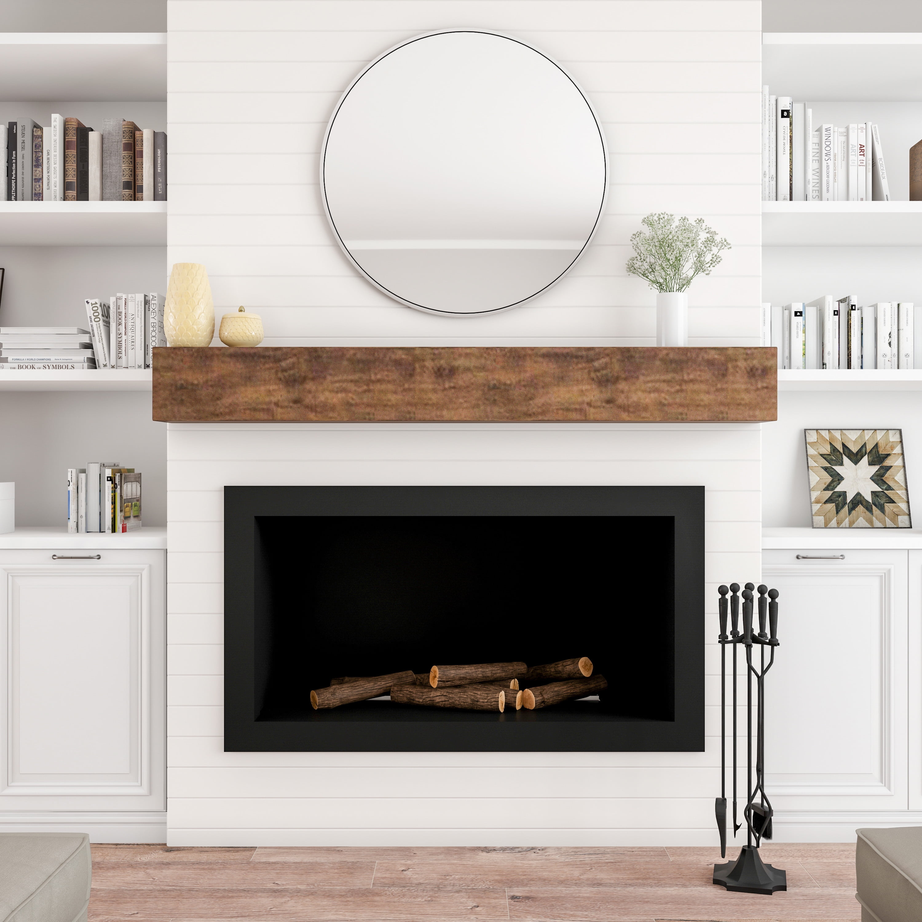 Lavish Home 5-Piece Fireplace Tool Set with Tongs, Shovel, Broom, and Poker - Image 7