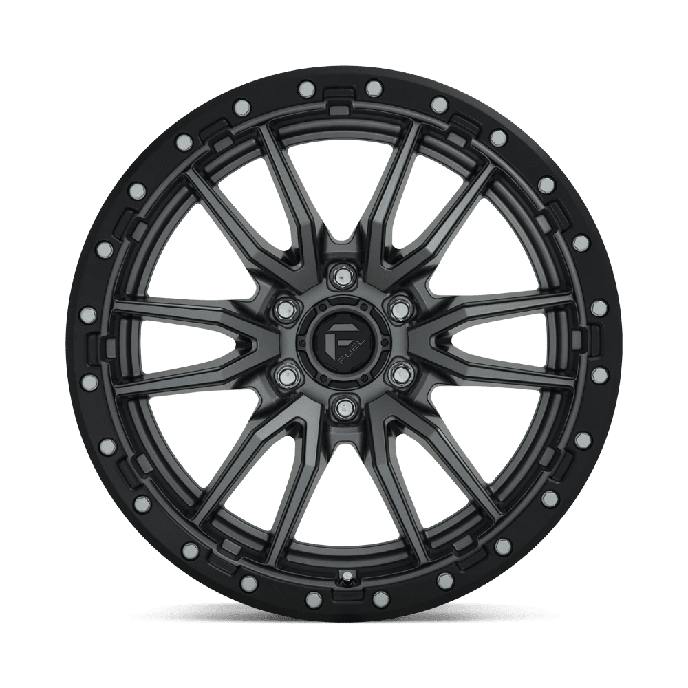 Fuel 1PC Aluminum Rim D680 REBEL 20X10in Matte Gun Metal Black Bead Ring Finish, D68020008947 - Image 3